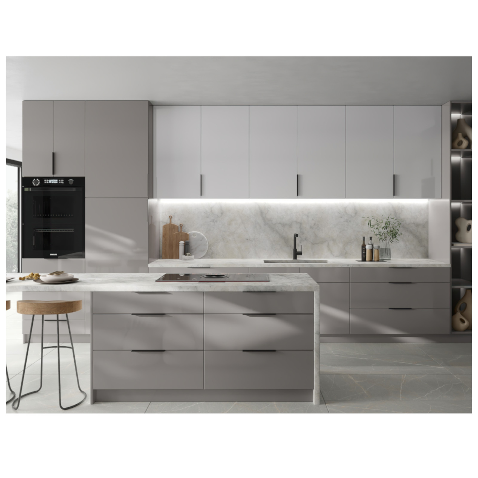 CNC Cabinetry Assembled Classic Milano Fossil Grey 10x10 Kitchen