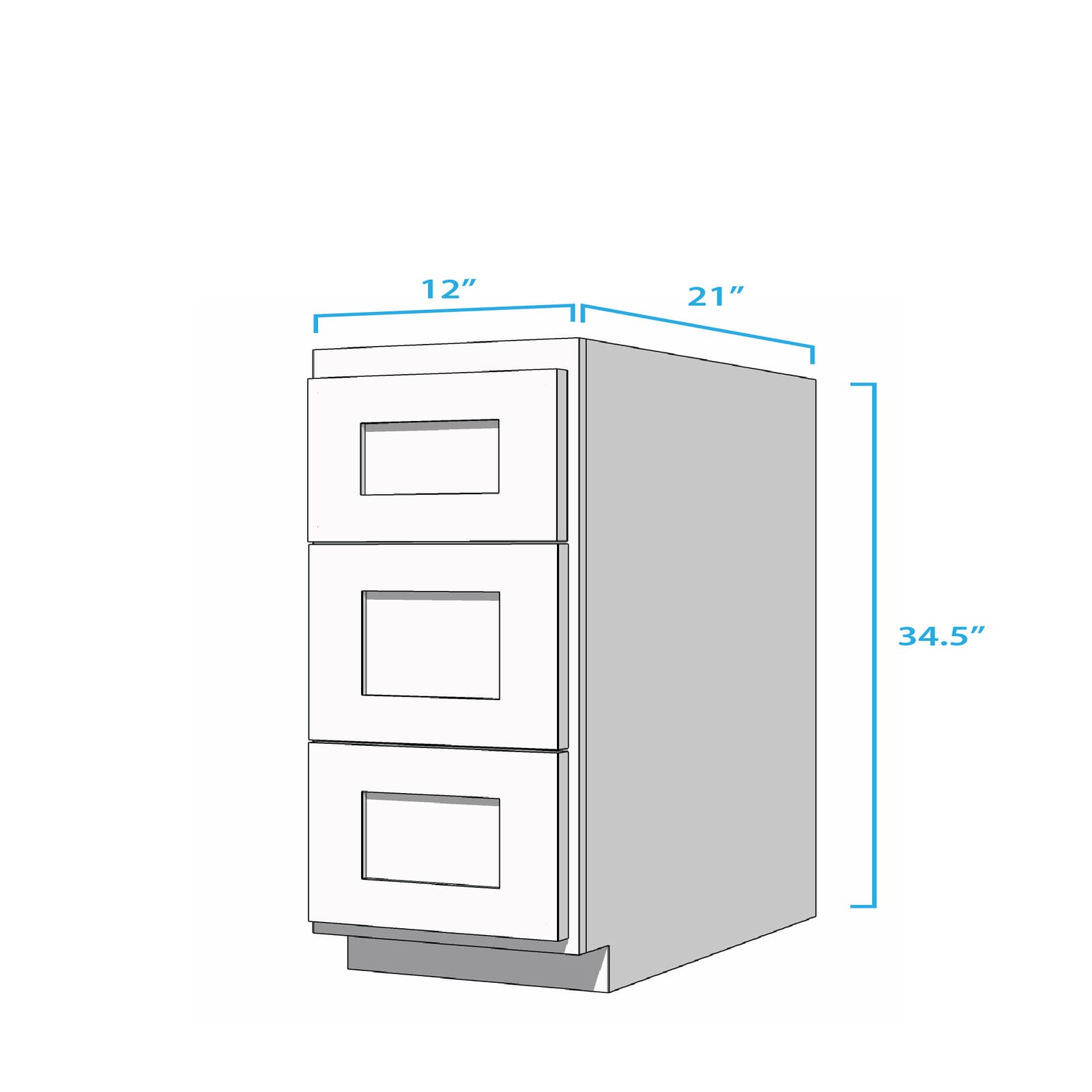 Craftline Ready to Assemble Shaker White Vanity Cabinets
