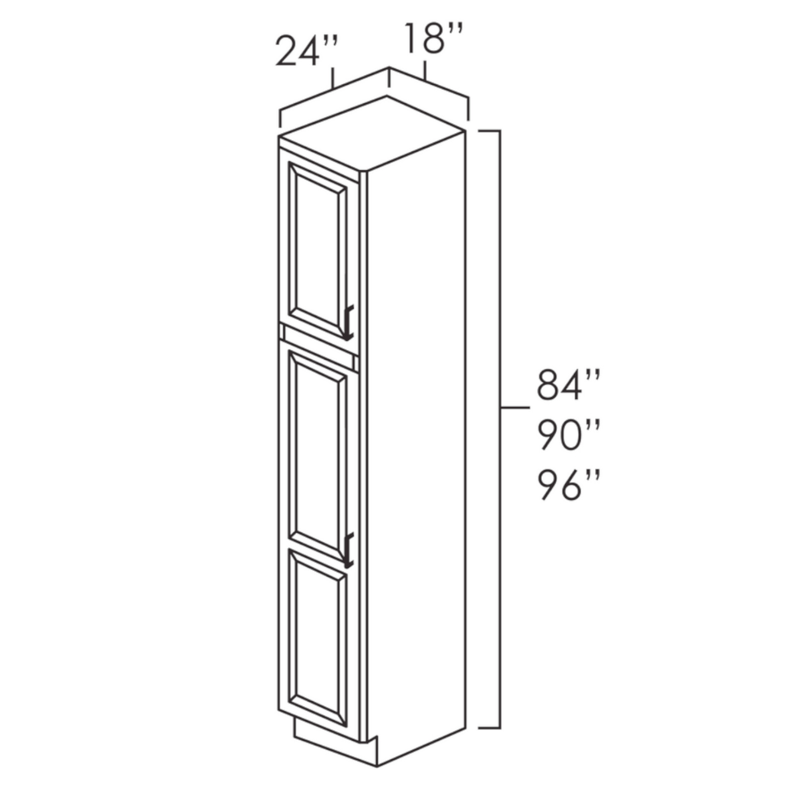 Everview Ready To Assemble White Shaker Wide Utility Cabinet