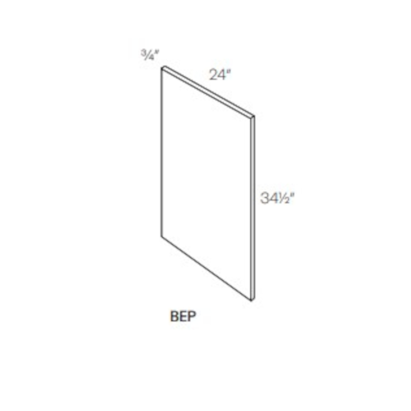 LUXOR MISTY GREY - BASE END PANEL