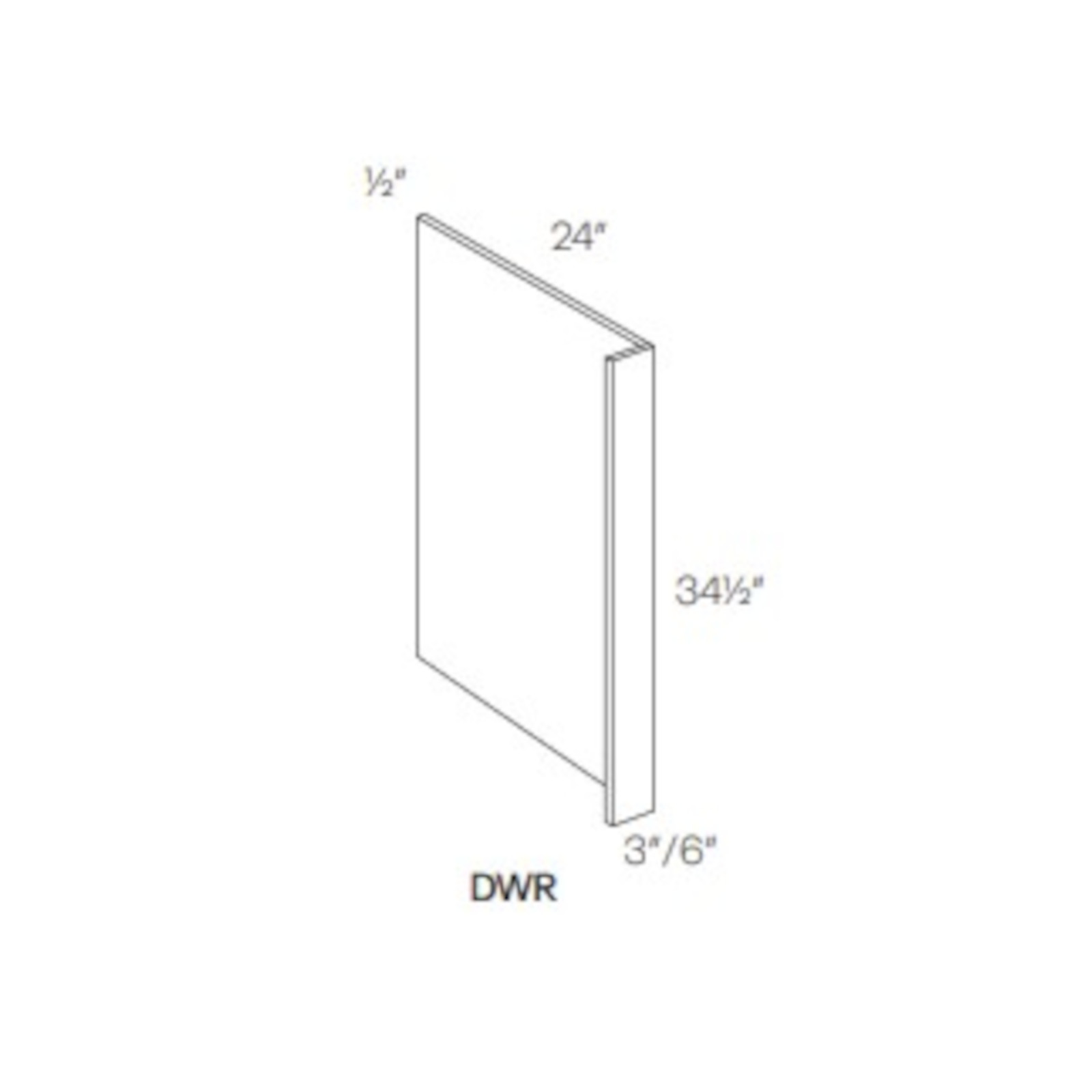 LUXOR MISTY GREY - DISHWASHER PANEL ASSEMBLED