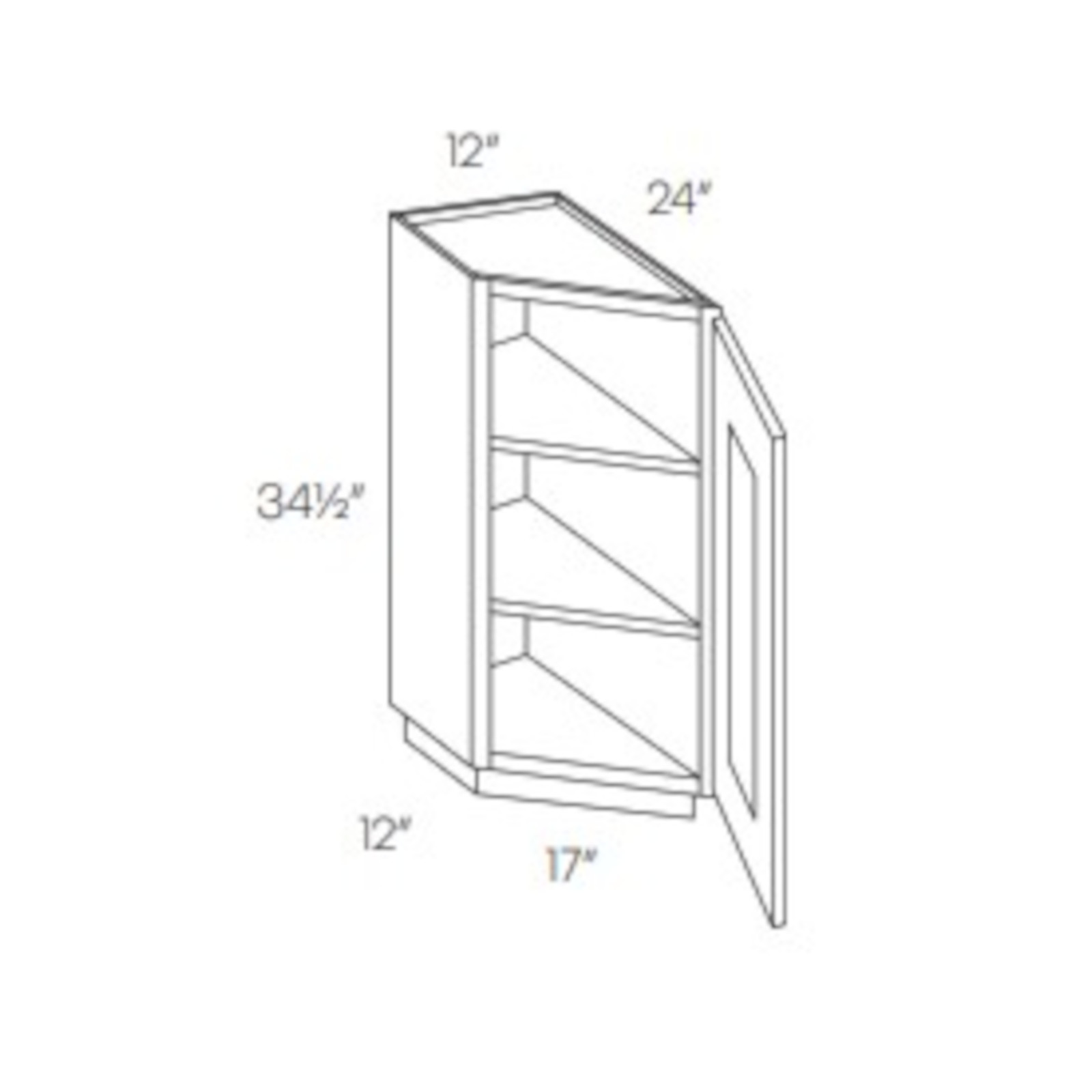 LUXOR HARVEST - ANGLE BASE END CABINET