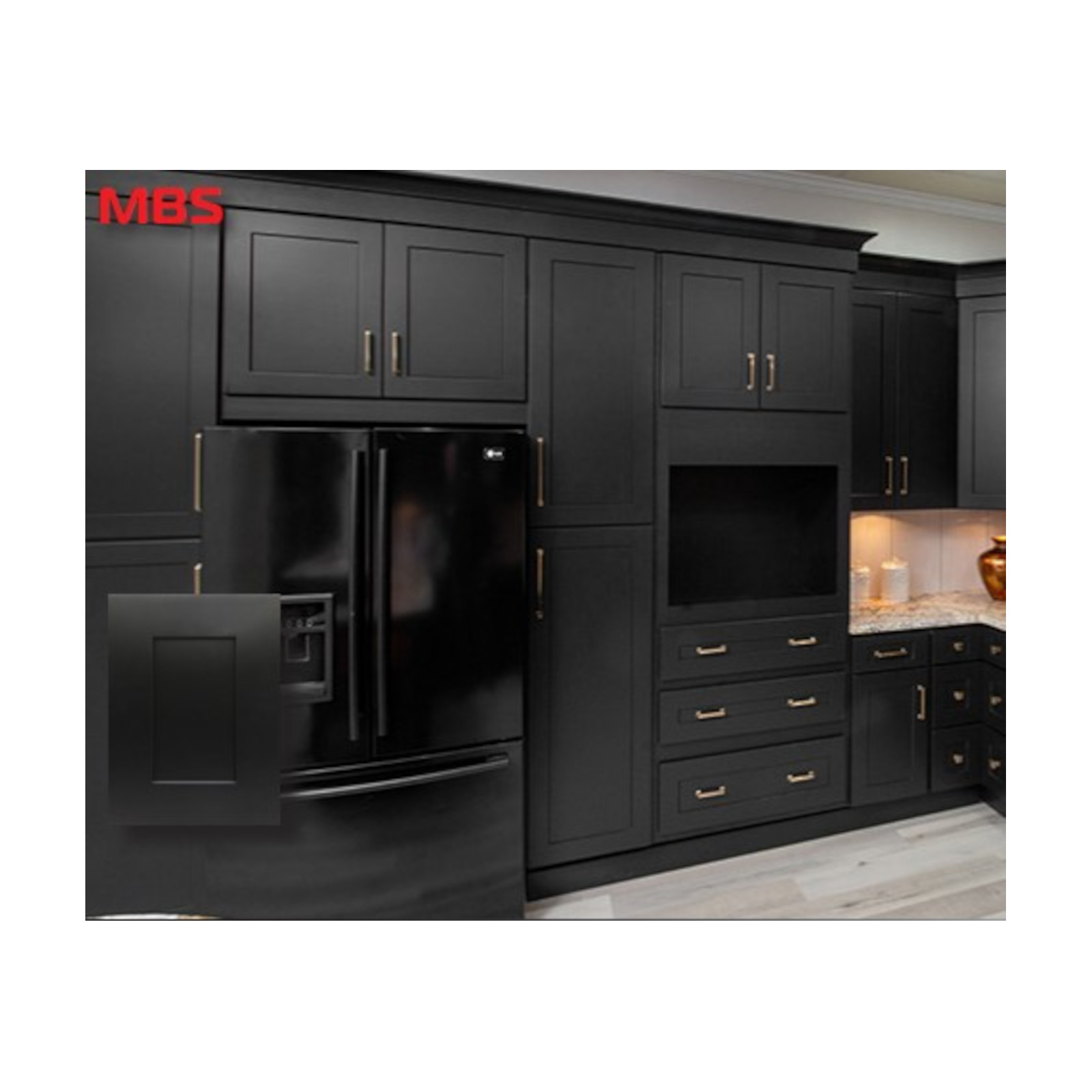 Everview RTA Modern Black Shaker 10x10 Kitchen