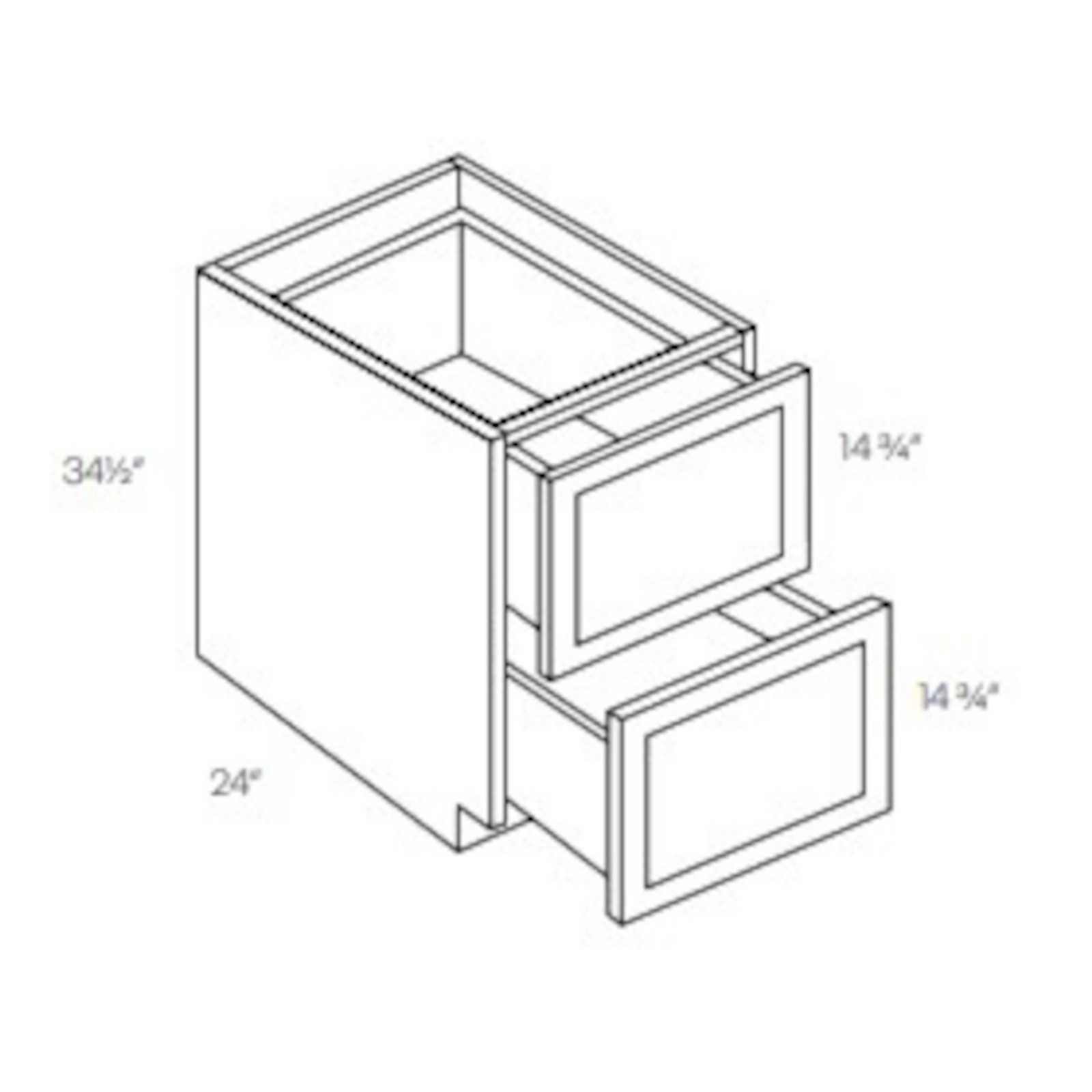 CNC Fashion White - 2 - Drawer Base Cabinet