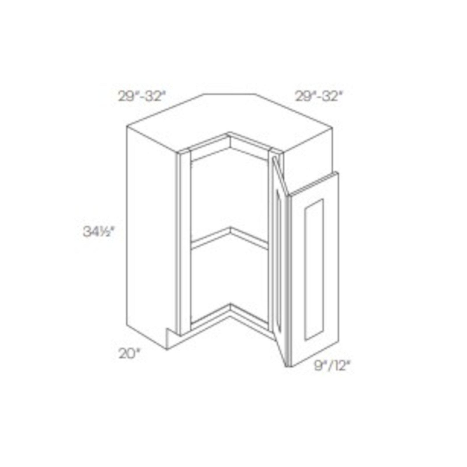 CNC Fashion Ocean - Square Corner Base Cabinet