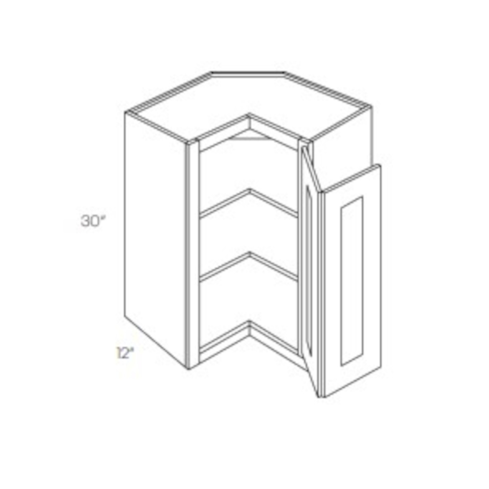 CNC Fashion Ocean - Square Corner Wall Cabinet