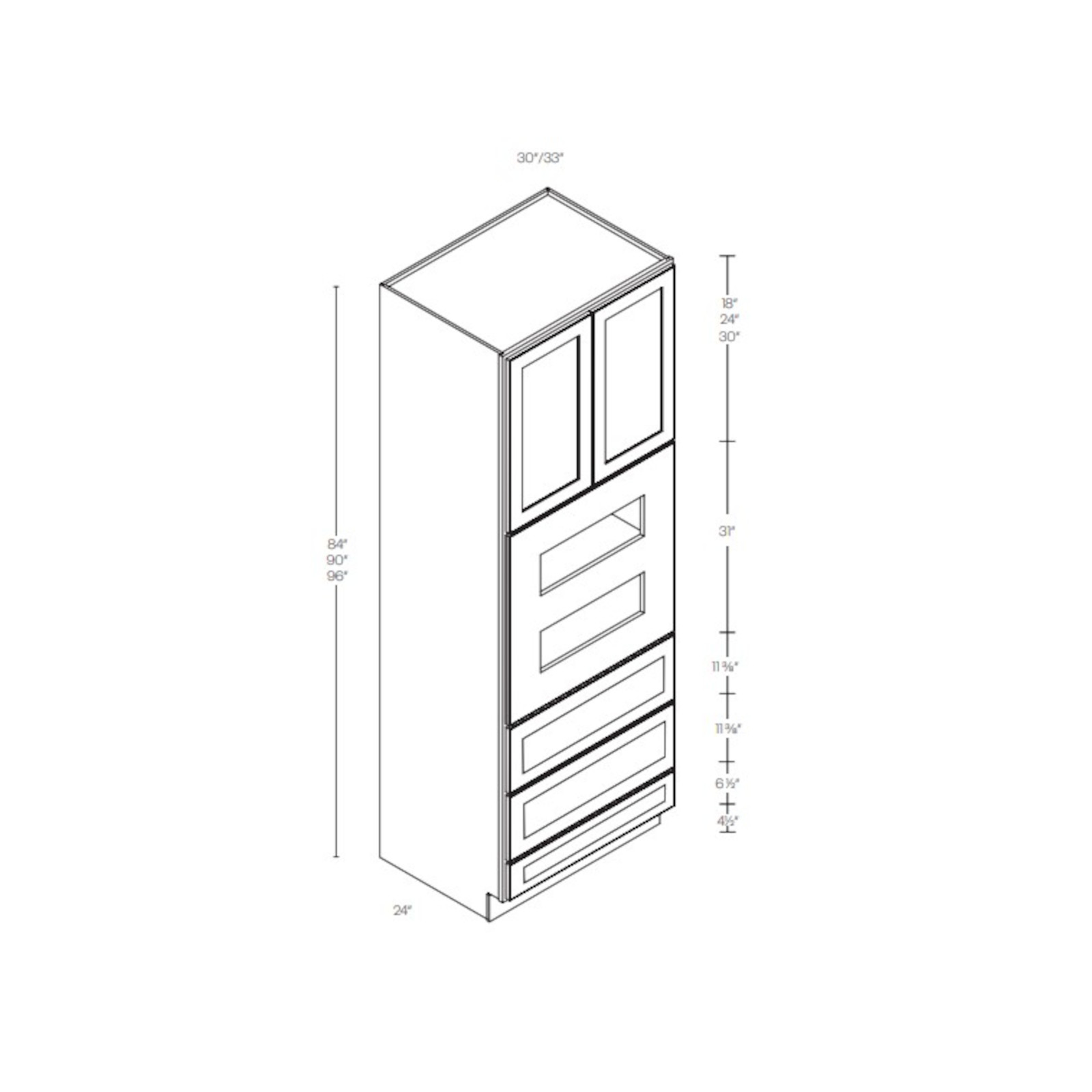 CNC Fashion Ocean - Tall Oven Cabinet