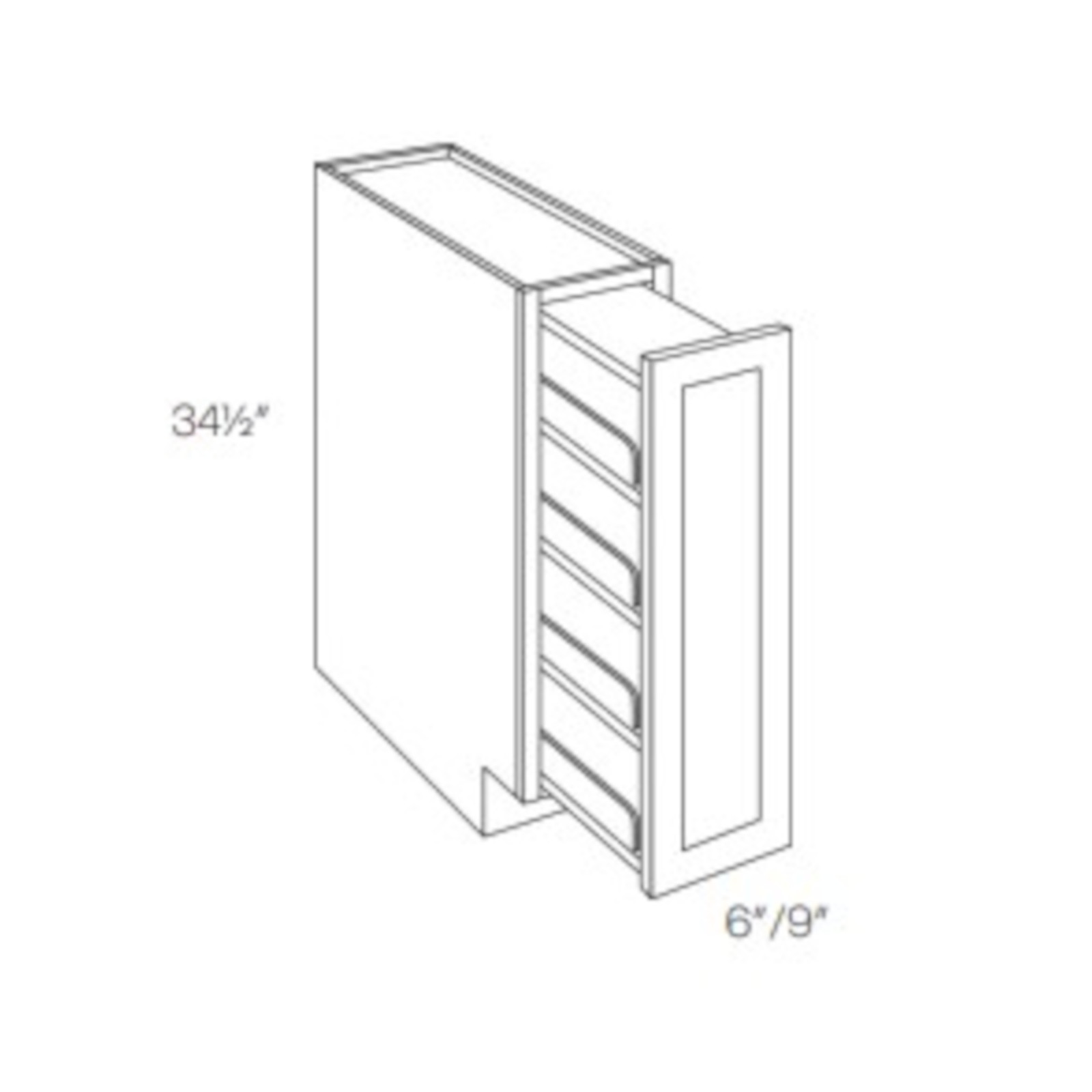 CNC Fashion White - Base Spice Cabinet