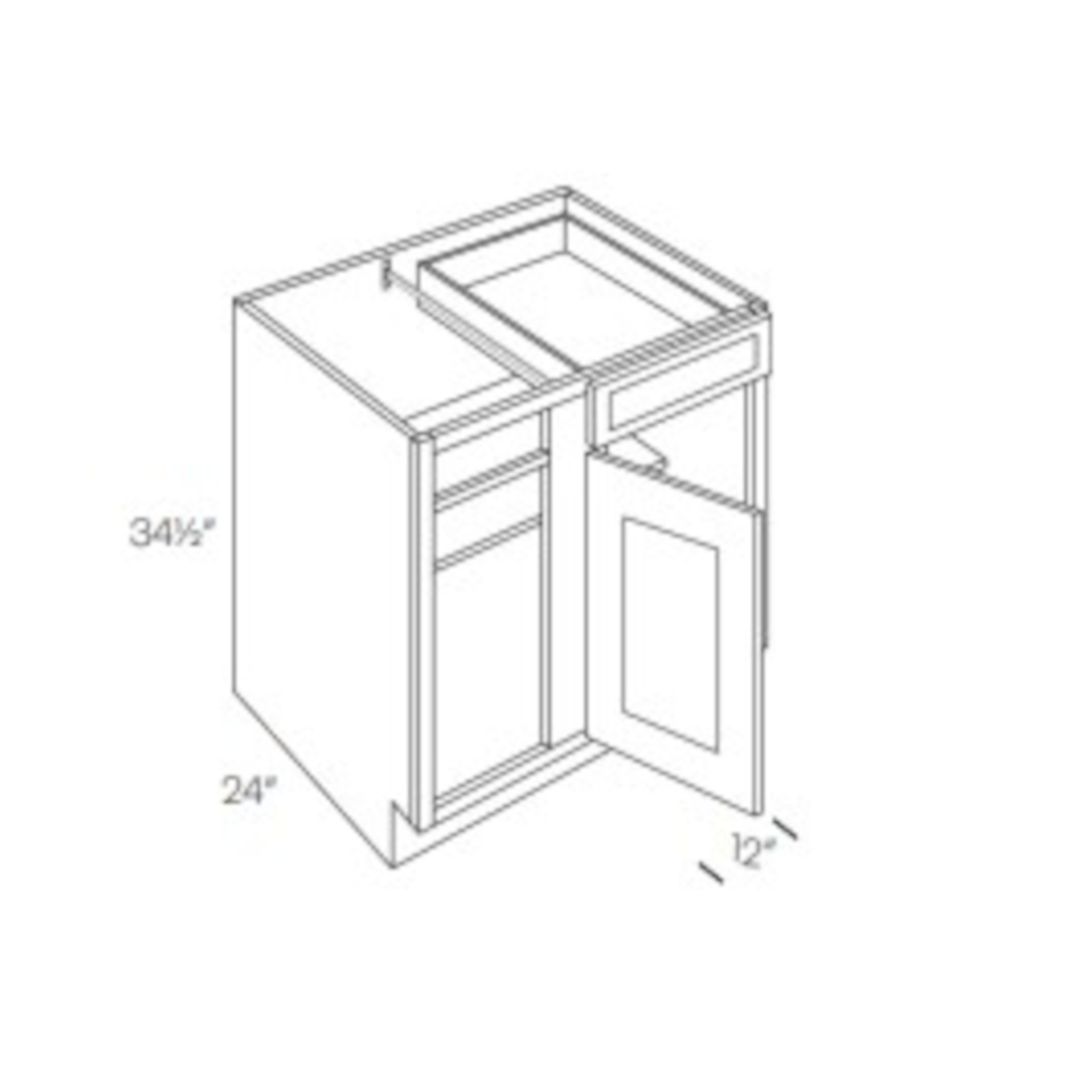 CNC Fashion White - Blind Base Cabinet