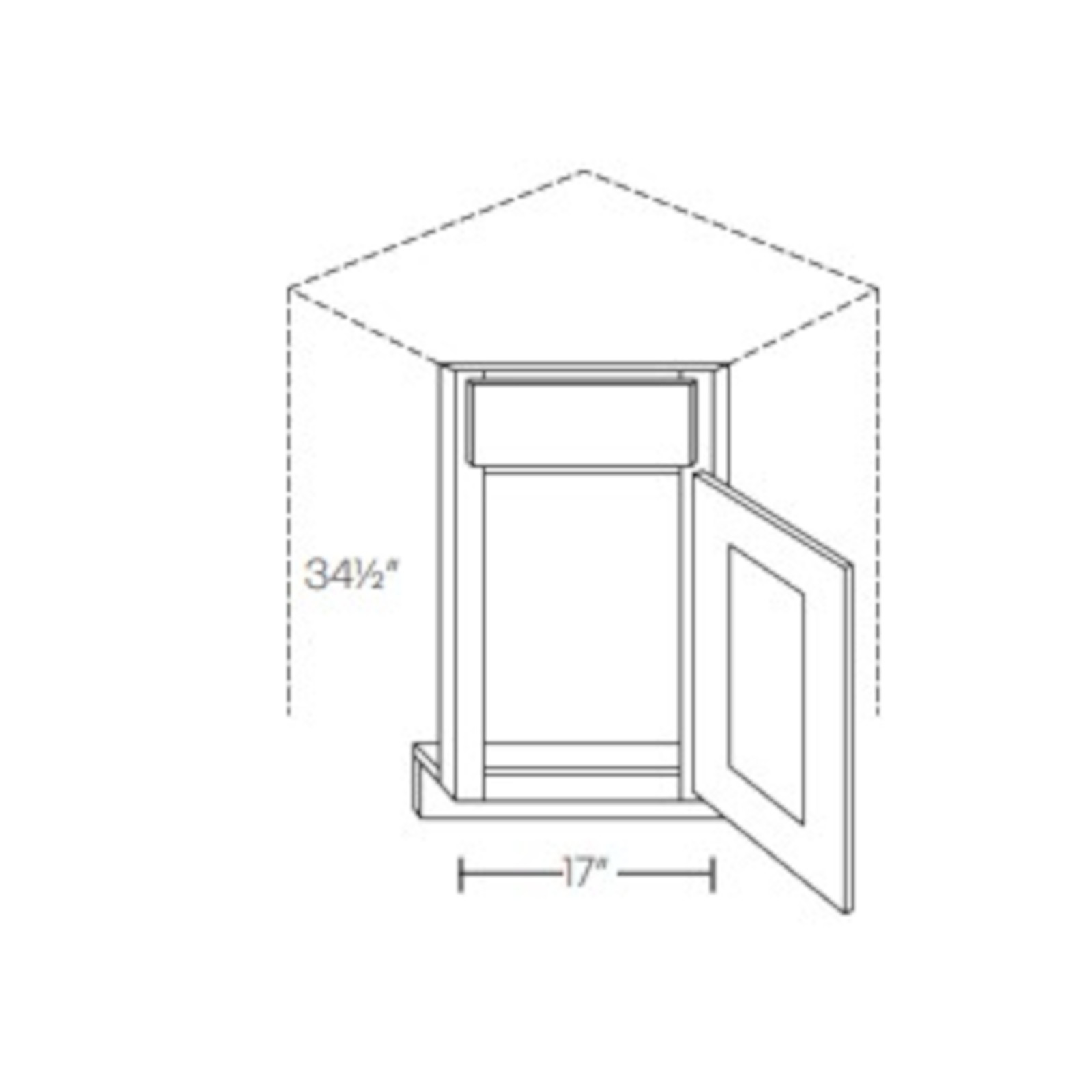 CNC Fashion White - Diagonal Corner Sink Floor