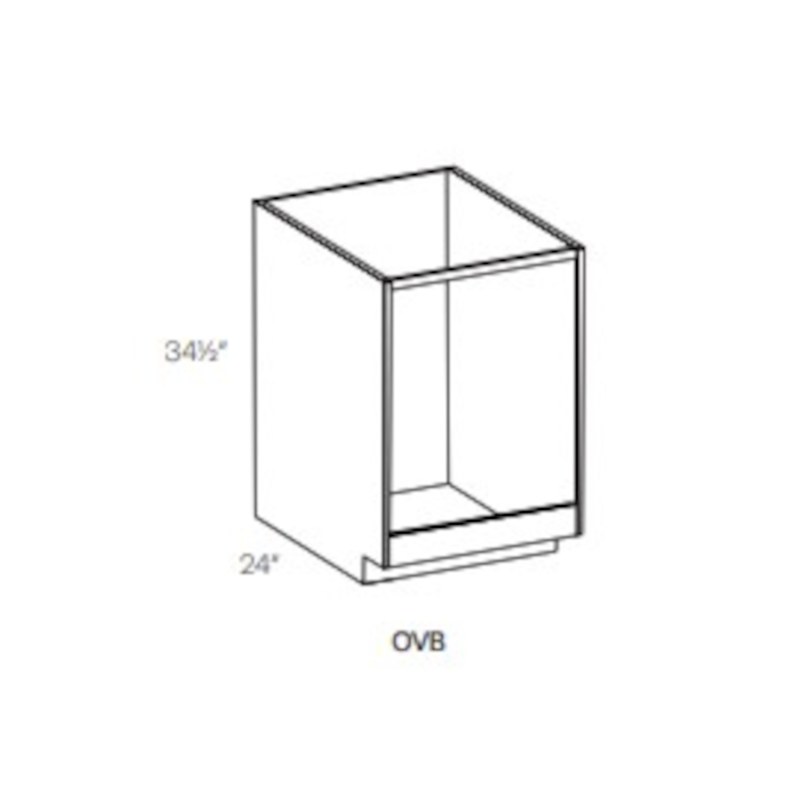 CNC Elegant Dove - Base Oven Cabinet