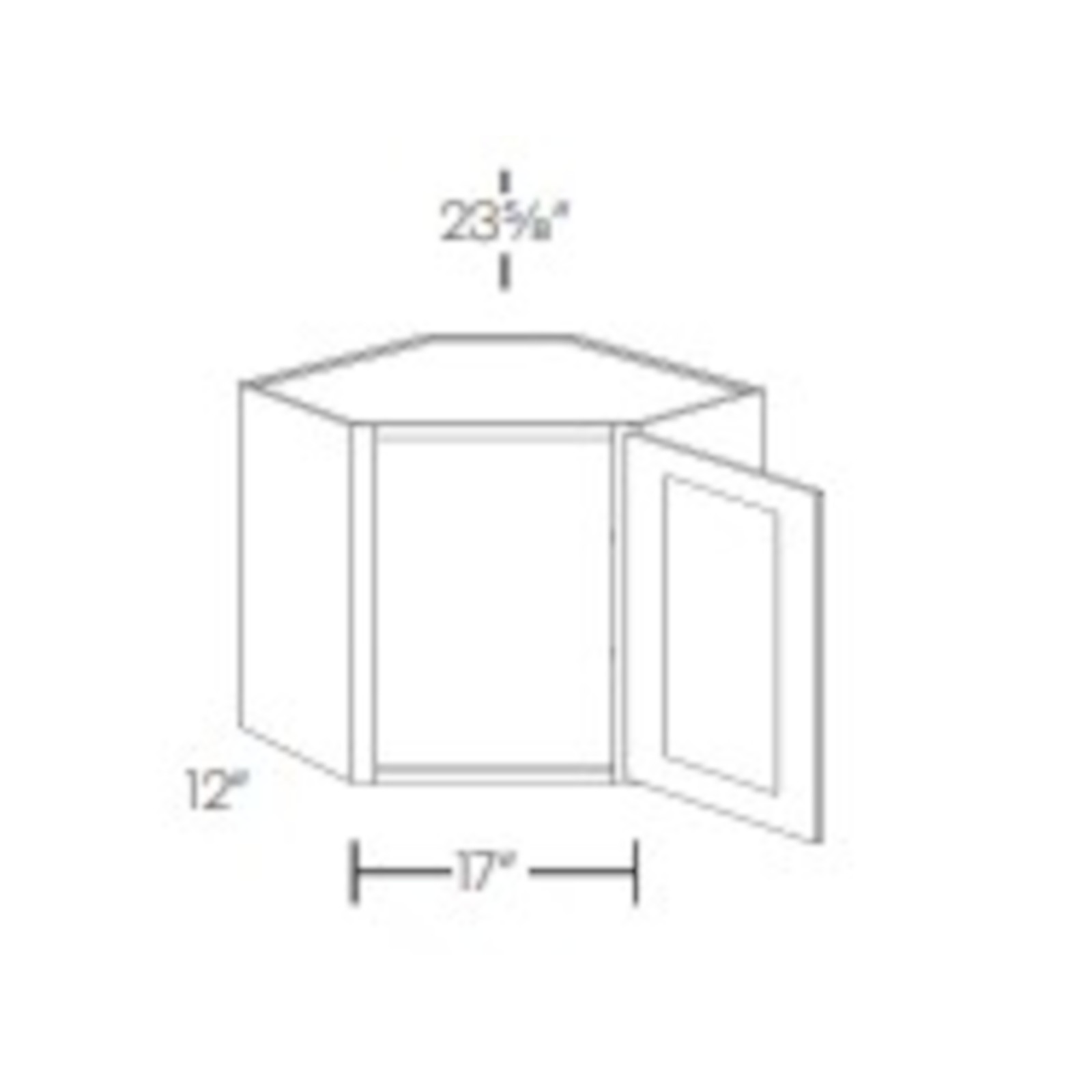 CNC Elegant Dove - Corner Wall Cabinet