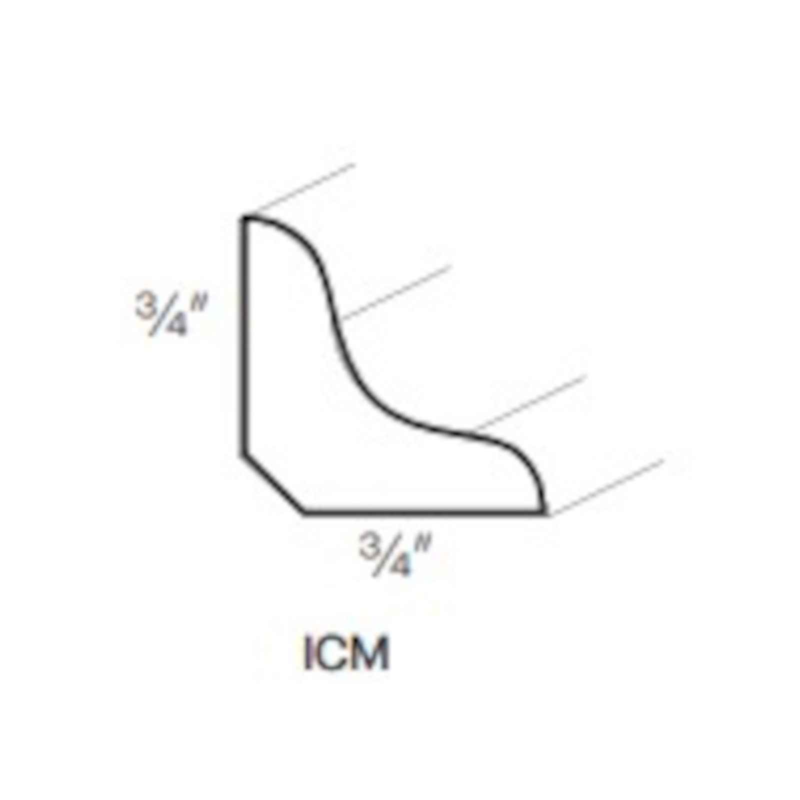 CNC Elegant Dove - Inside Corner Molding