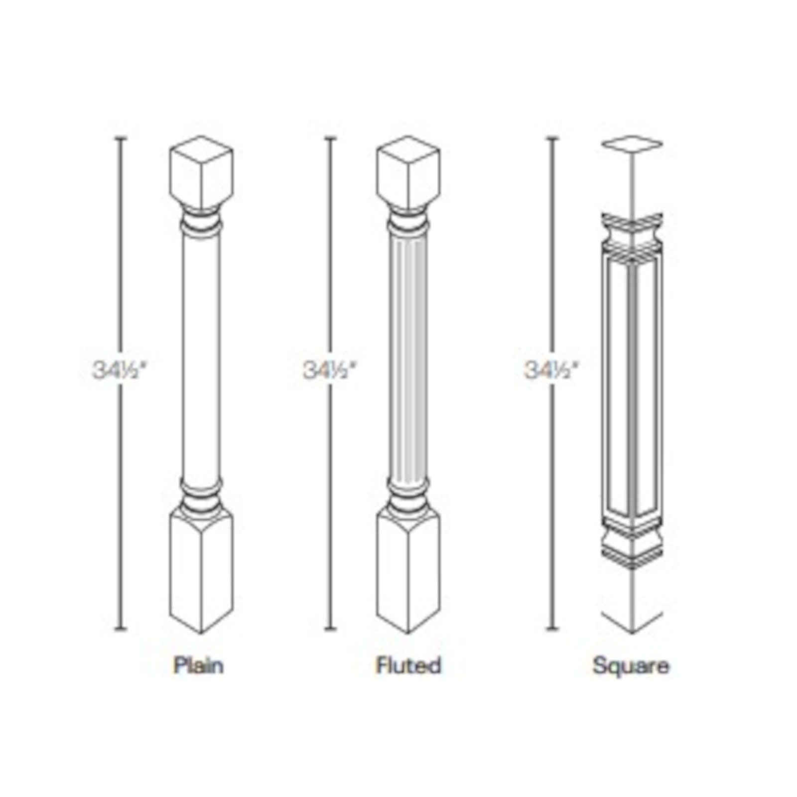 CNC Elegant Dove - Post, Fluted