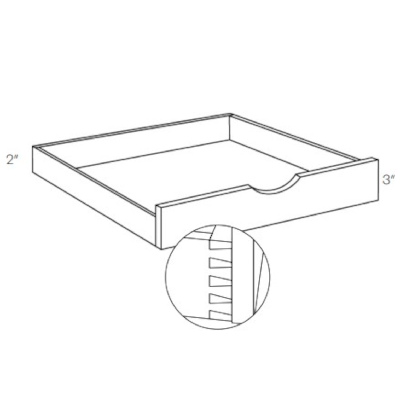 CNC Elegant Dove - Pull Out Shelf