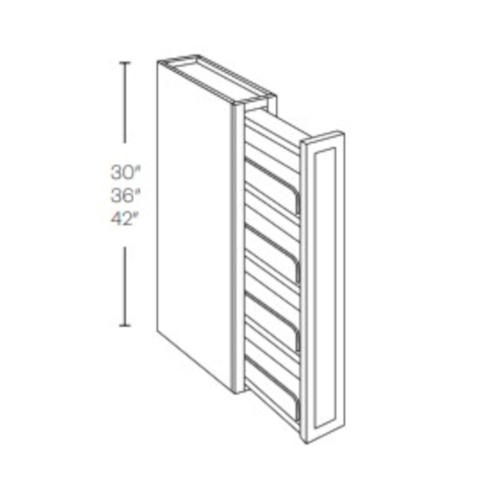 CNC Elegant Dove - Wall Spice Cabinet