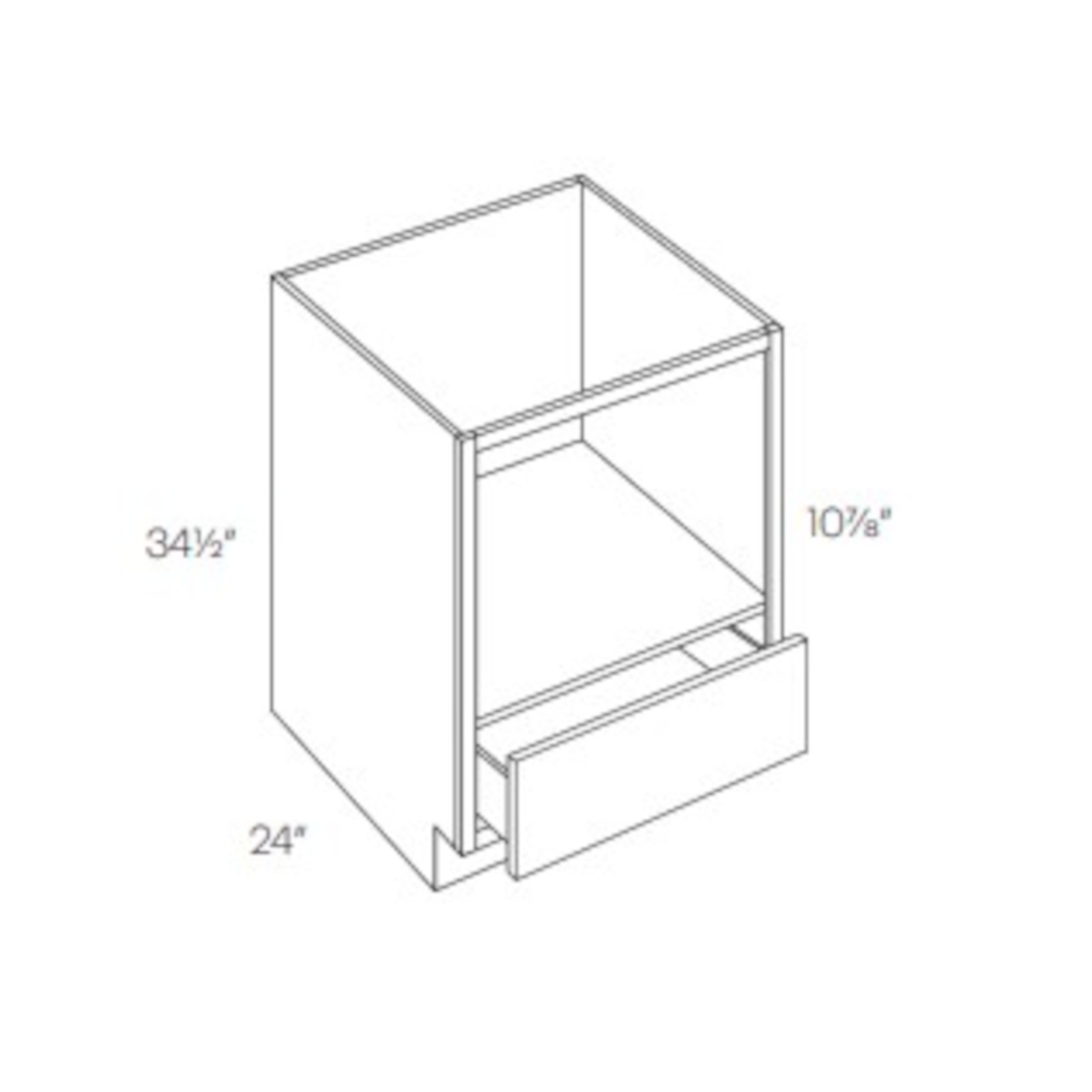 CNC Elegant Ocean - Microwave Base Cabinet