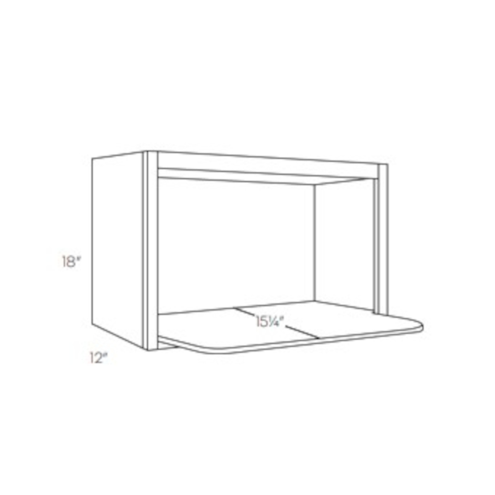 CNC Elegant Ocean - Microwave Wall Cabinet