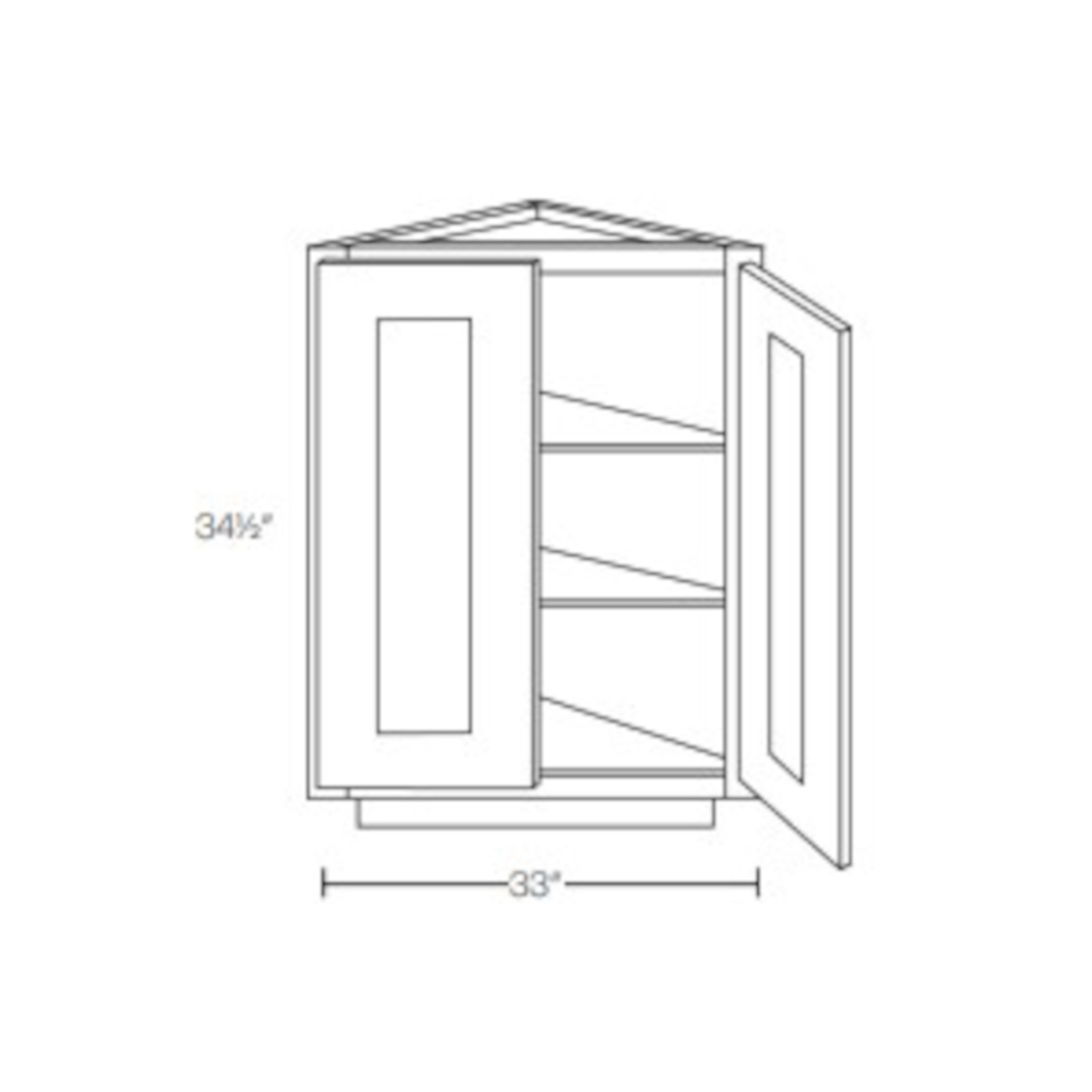 CNC Elegant Smoky Grey - Straight Base End Cabinet