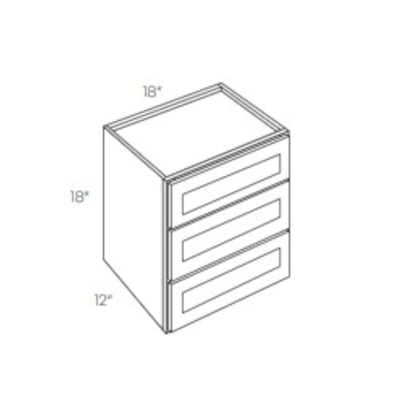 CNC Elegant White - Straight Top Of Counter Cabinet