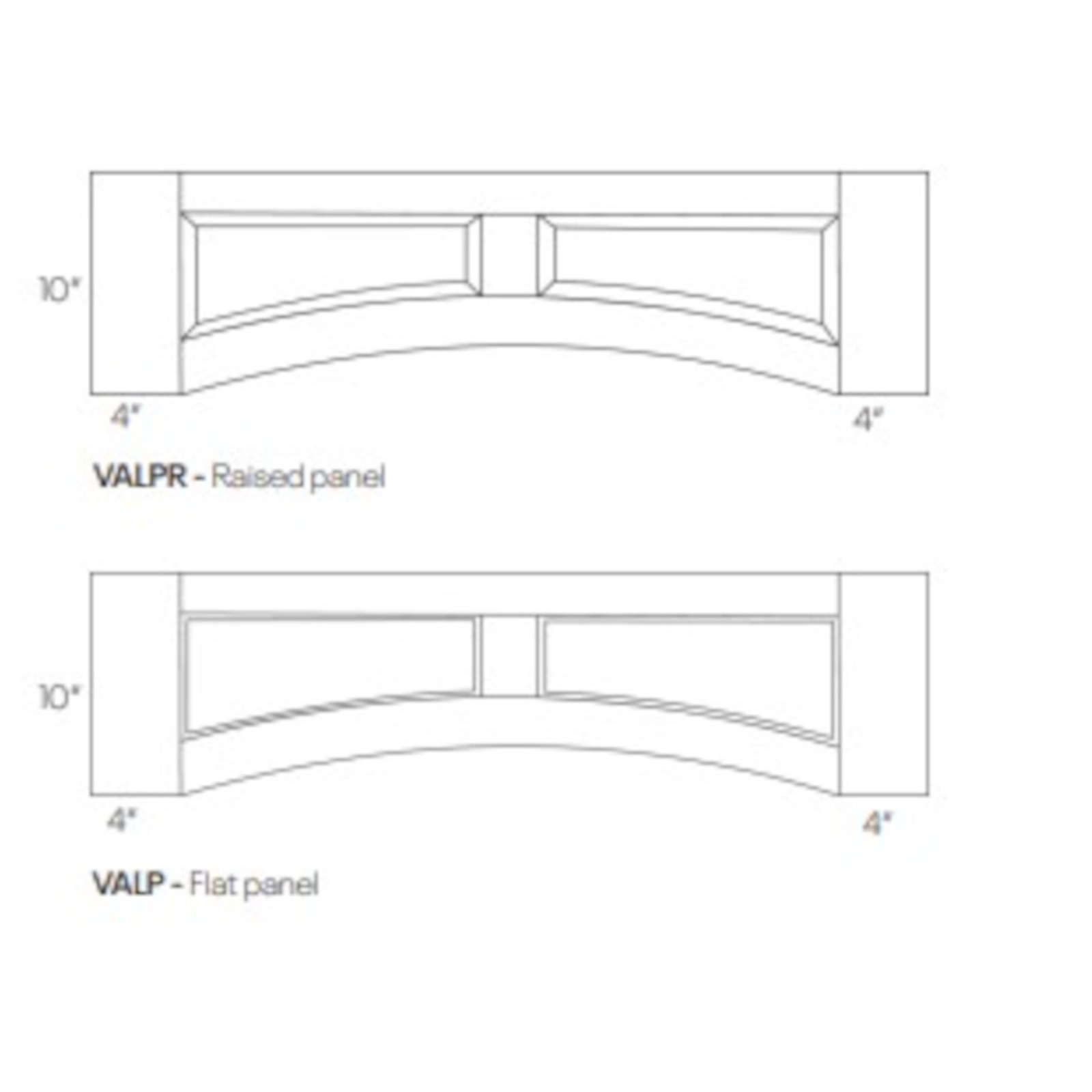 CNC Elegant White - Valanced Wood Hood