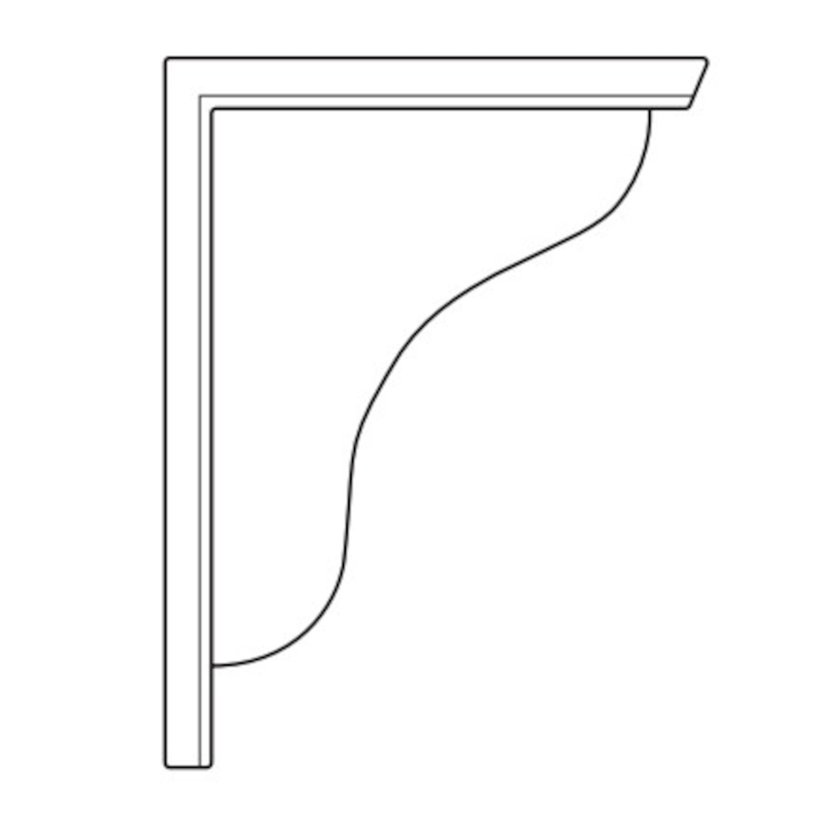 CNC Assembled Versailles White - Corbel, Square