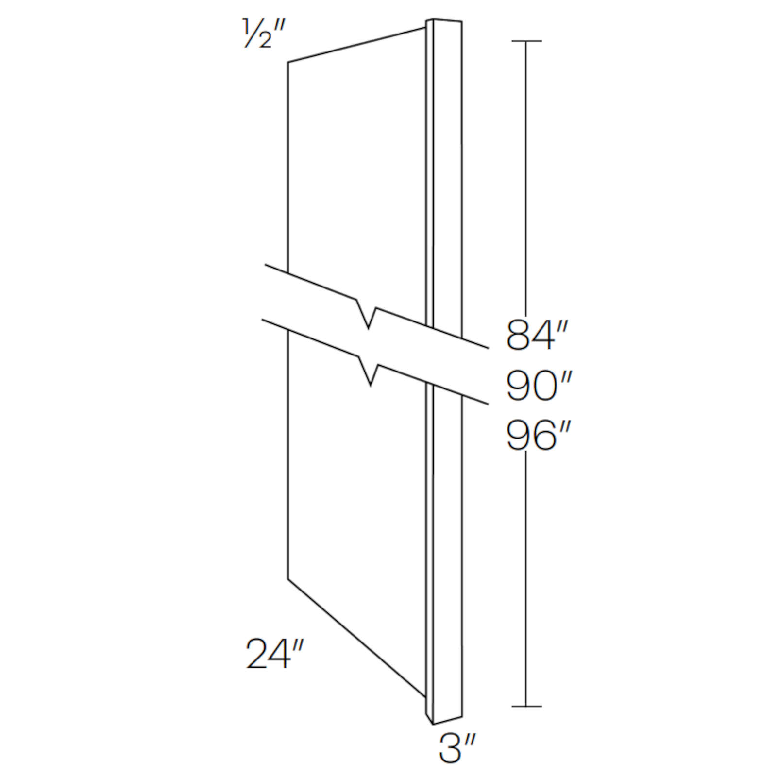 CNC Assembled Versailles White - Refrigerator End Panel