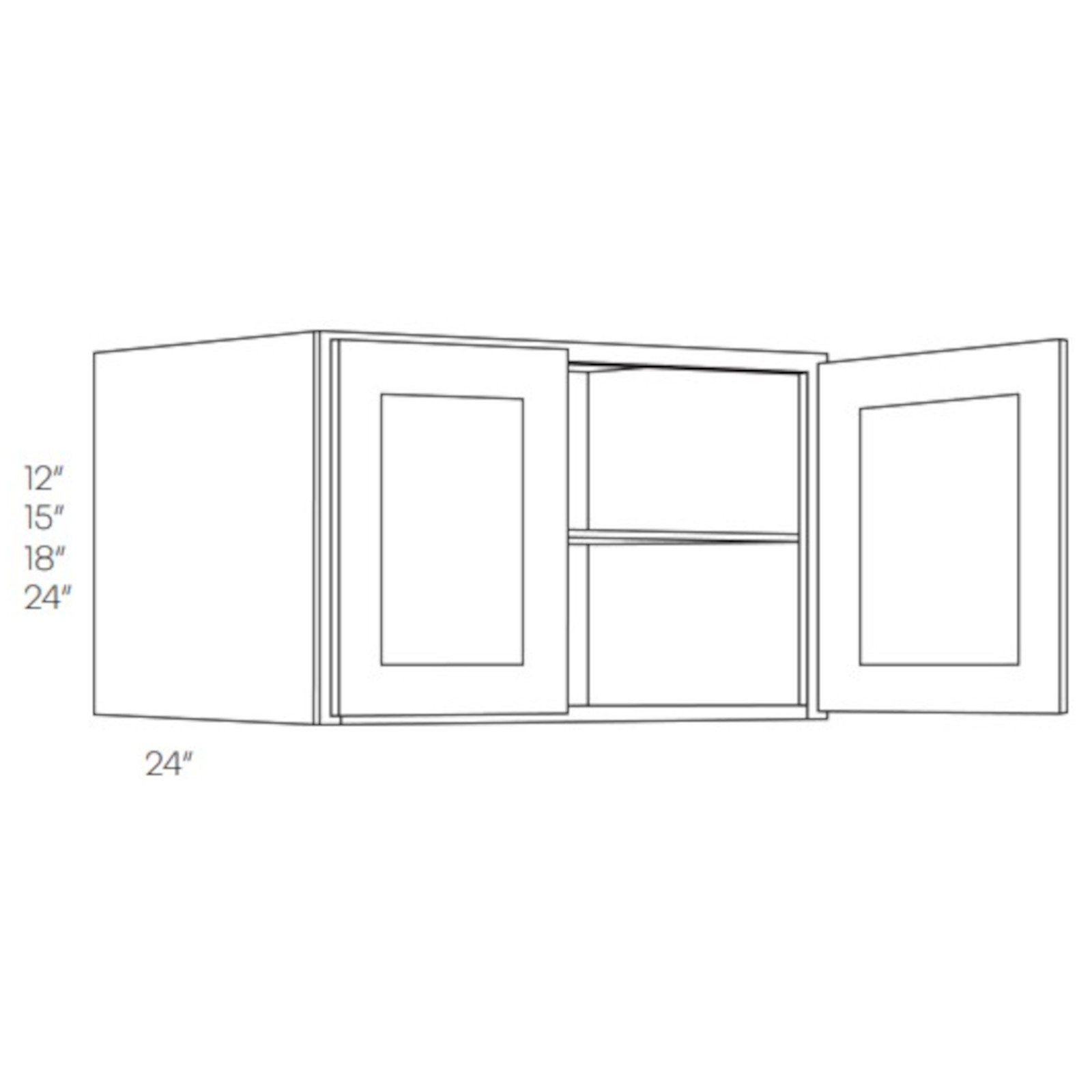 CNC Assembled Classic Milano Polar White - Wall Cabinet - Deep 24 Inch