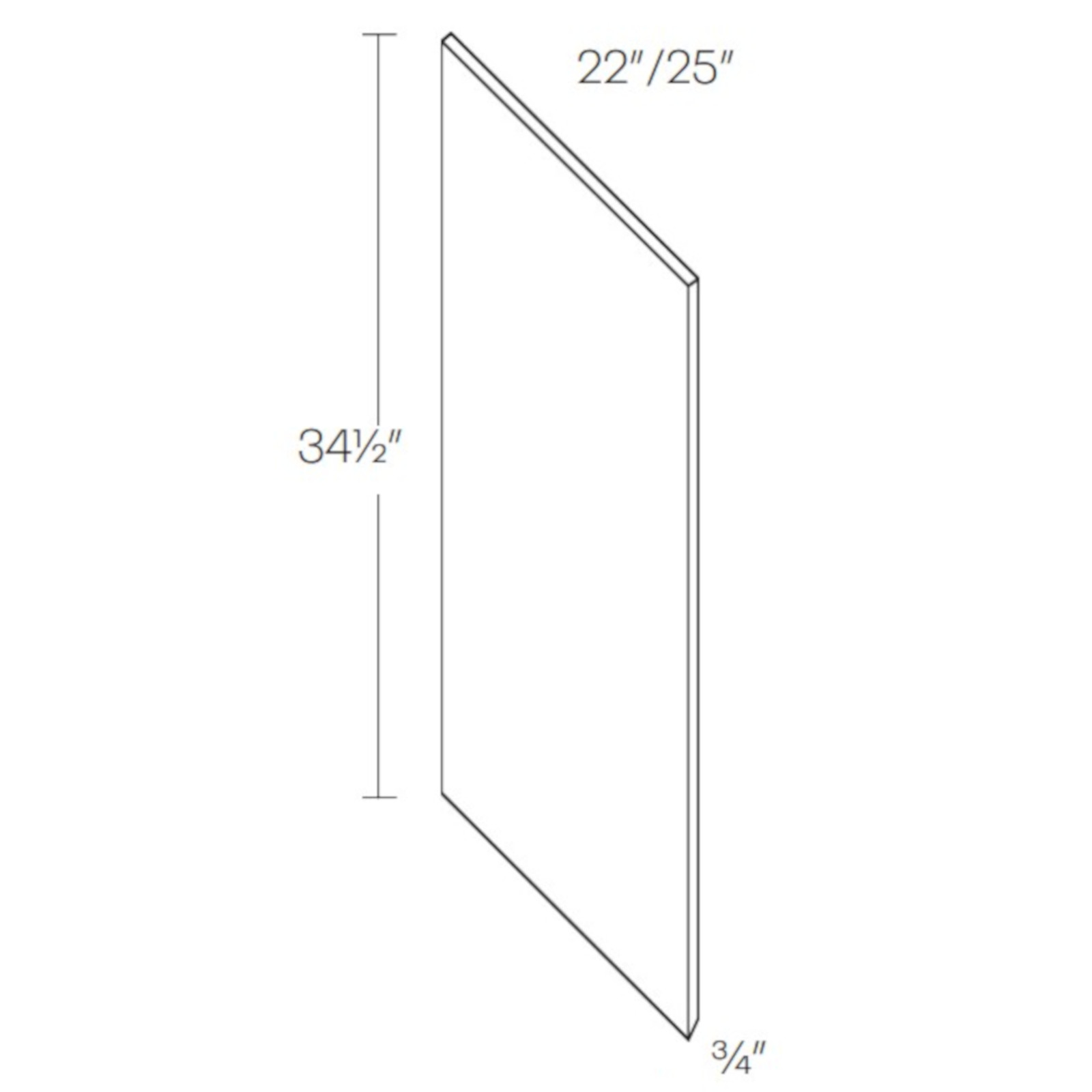 CNC Assembled Classic Milano Fossil Grey - Base End Panel