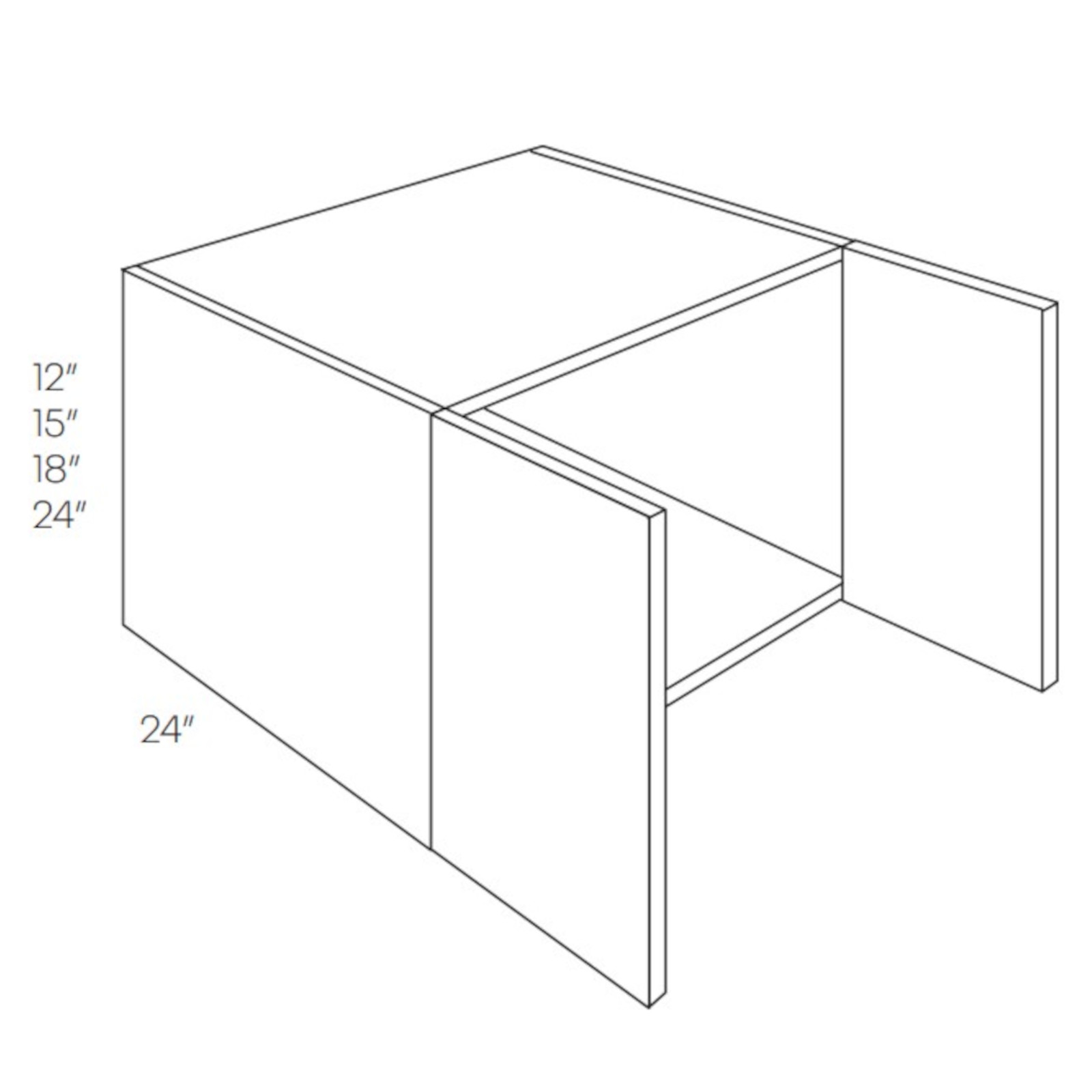 CNC Assembled Classic Milano Sand - Wall Cabinet - Deep 24 Inch