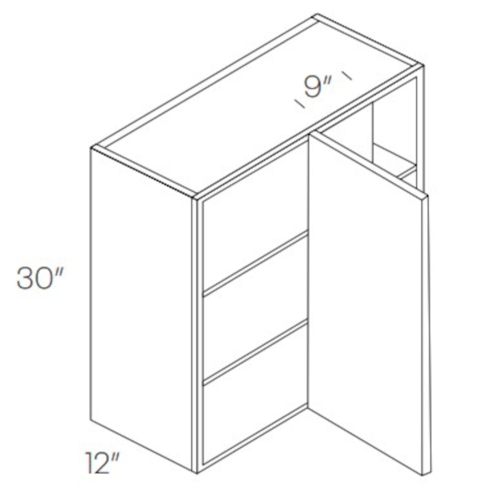CNC Assembled Classic Milano Sand - Wall Cabinet - 30 Inch Blind