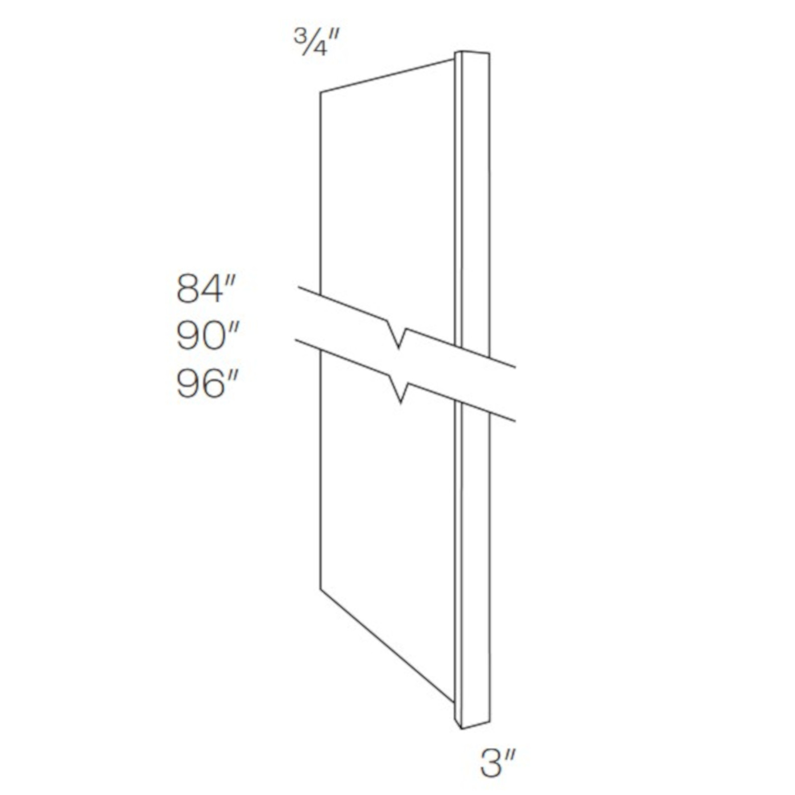 CNC Assembled Classic Milano Sand - Refrigerator End Panel