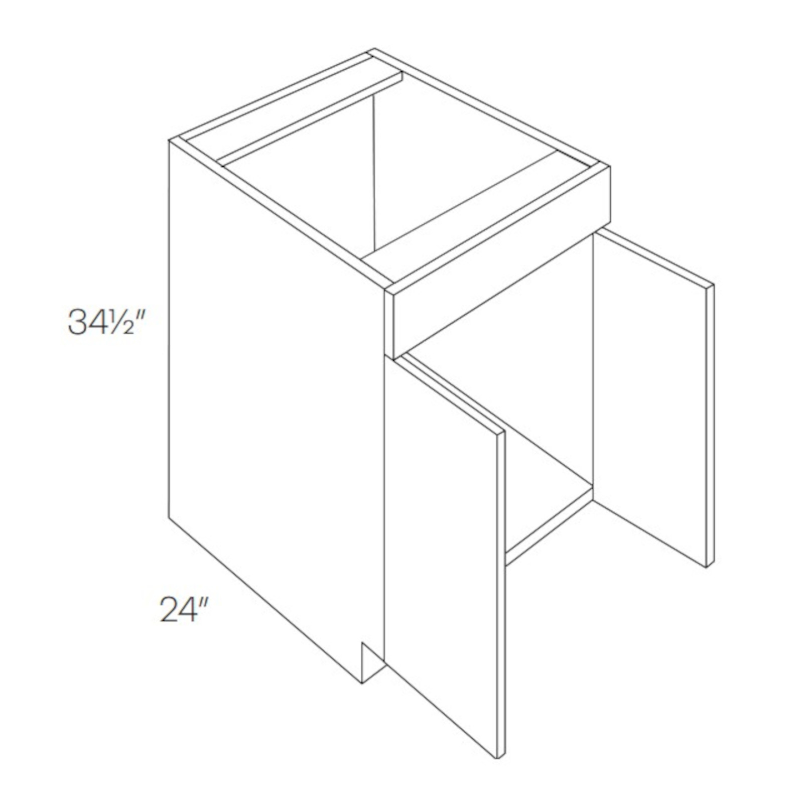 CNC Assembled Classic Milano Sand - Sink Base Cabinet
