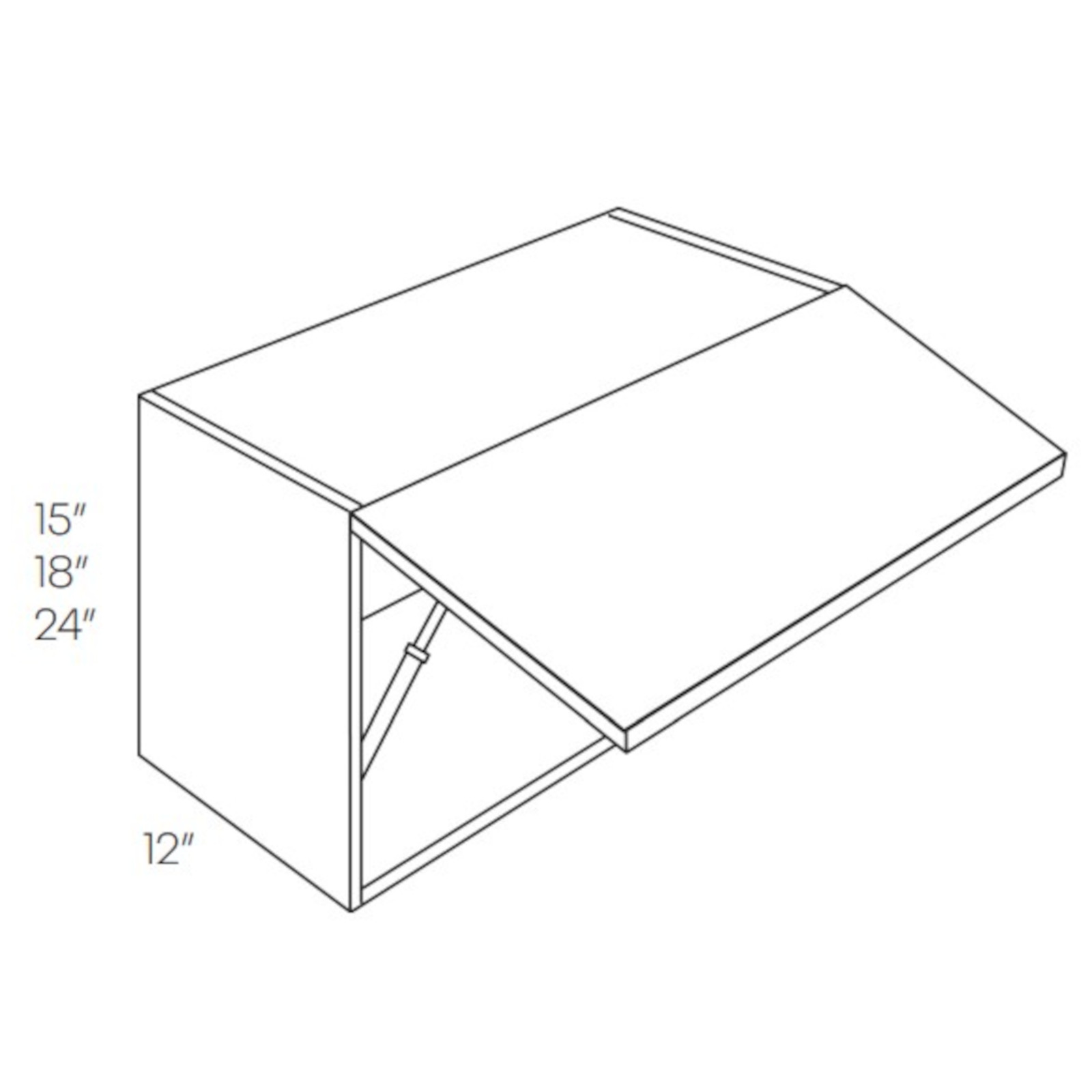 CNC Assembled Classic Milano Seaside - Horizontal Wall Cabinet