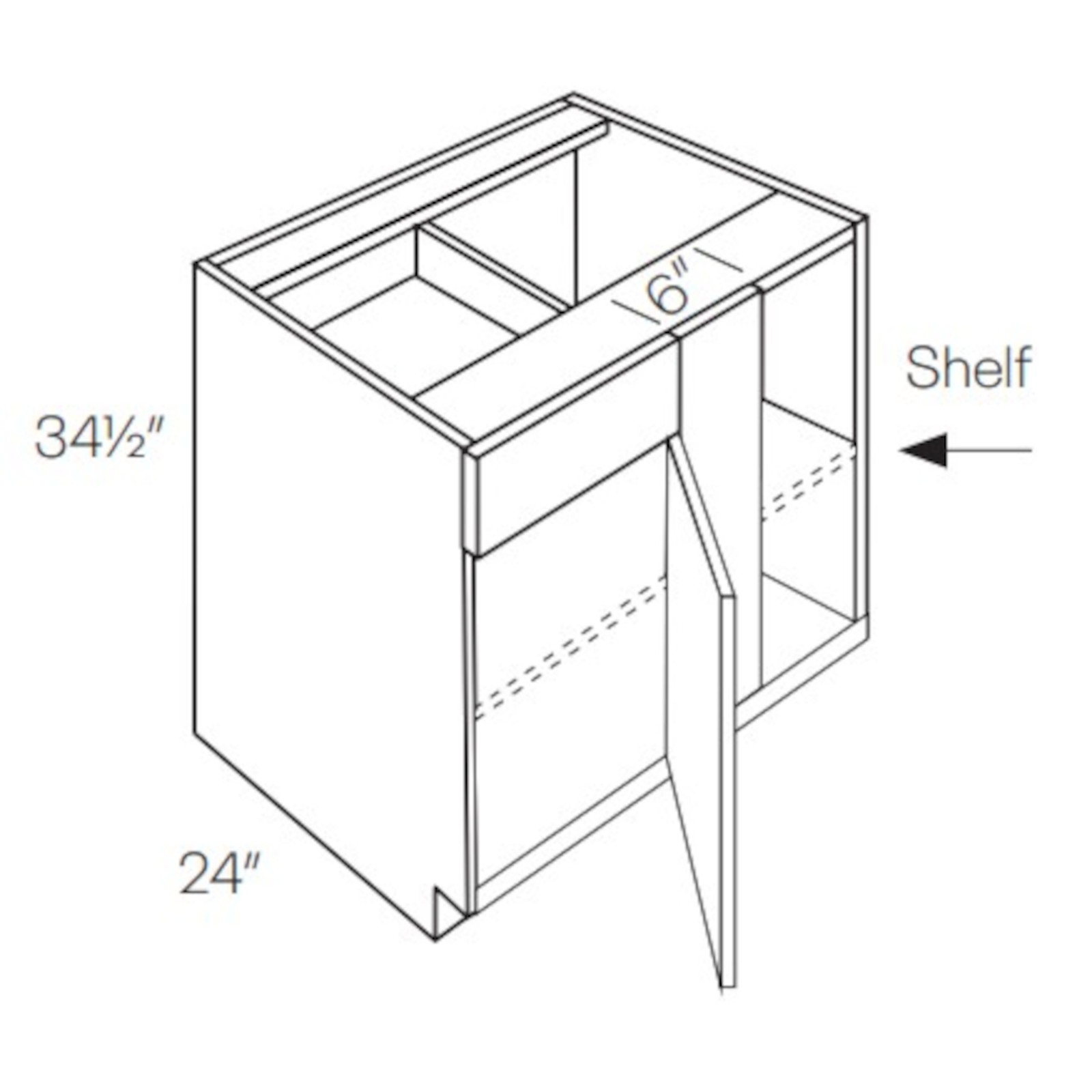 CNC Assembled Classic Milano Seaside - Blind Base Cabinet