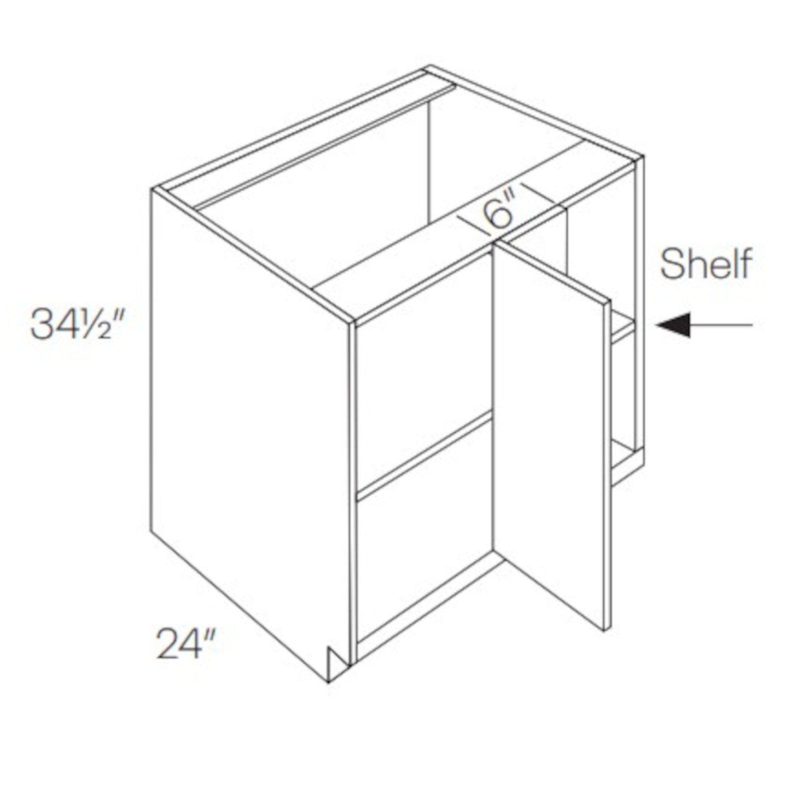 CNC Assembled Classic Milano Seaside - Full Height Blind Base Cabinet