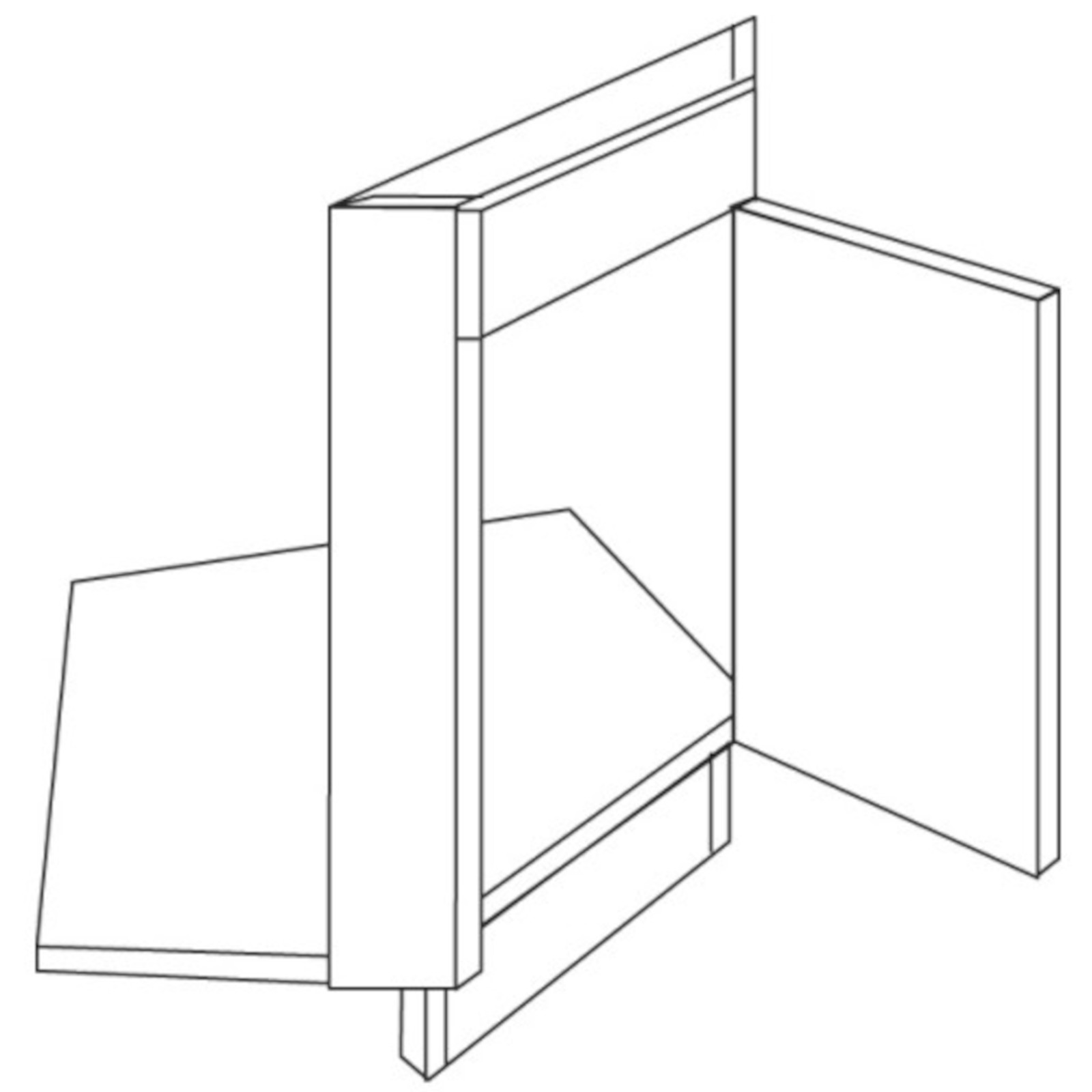 CNC Assembled Classic Milano Seaside - Diagonal Corner Sink Front