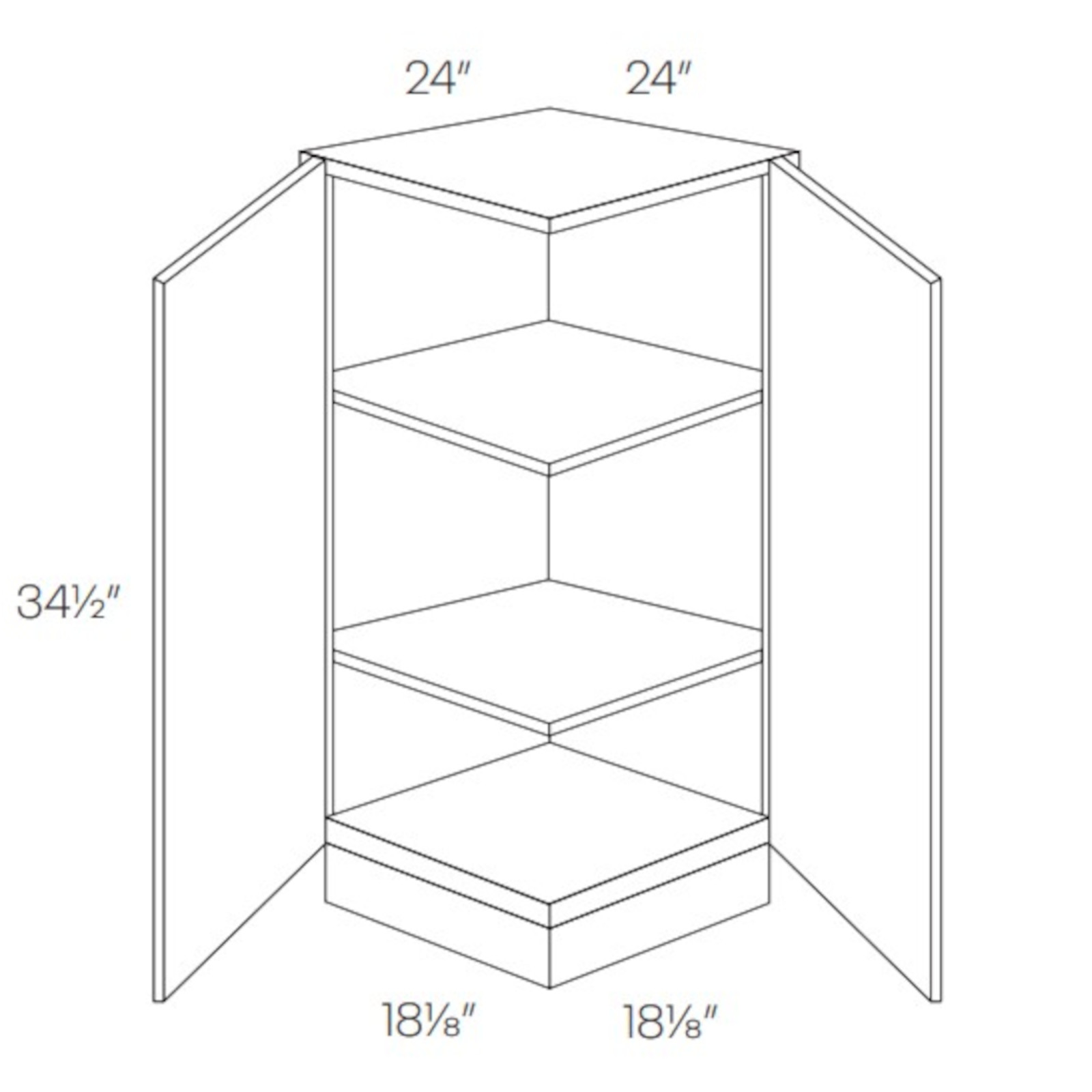 CNC Assembled Classic Matrix Silver - Base End Cabinet