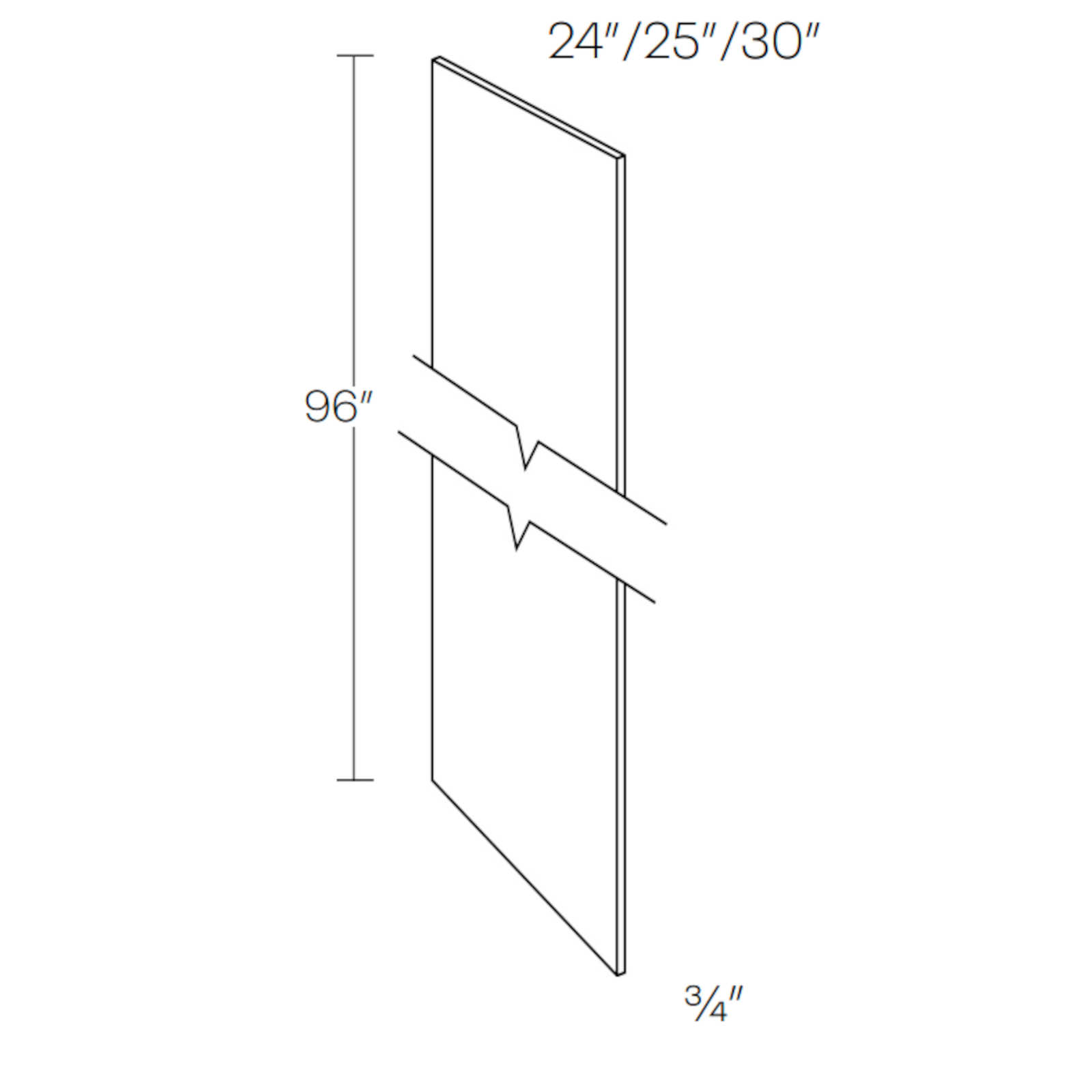 CNC Assembled Classic Matrix Greystone - Utility End Panel