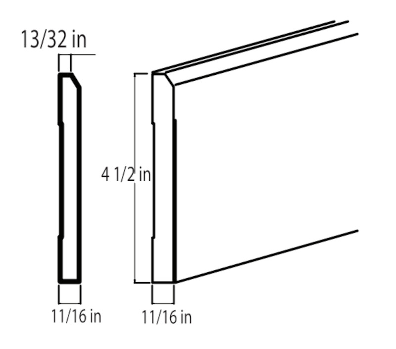 Everview Ready To Assemble Aspen White Decorative Base Moulding