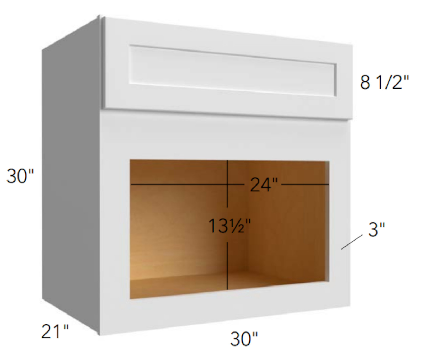 Fabuwood Desert Oak Microwave Wall Cabinet