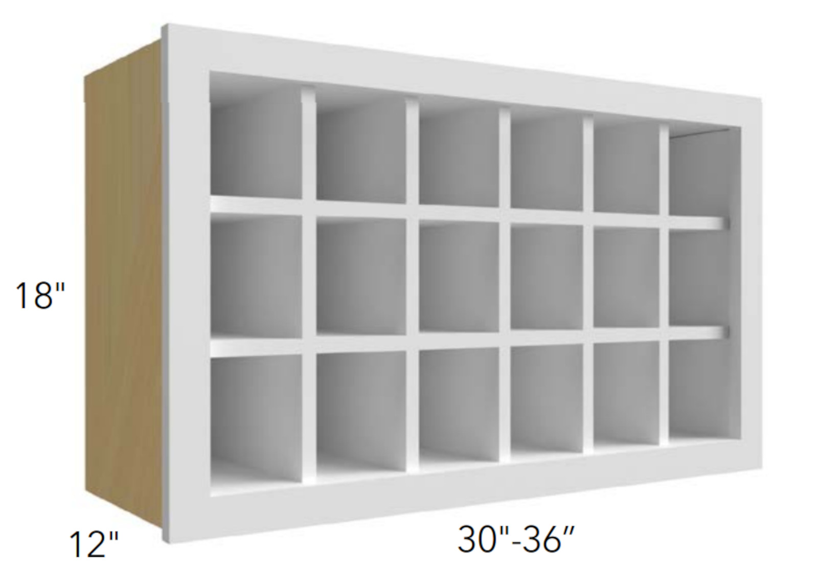 Fabuwood Desert Oak Wine Rack Cabinet