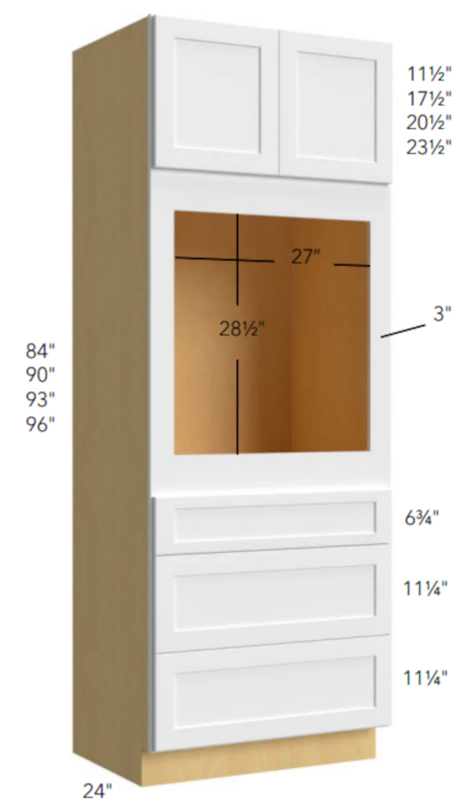 Fabuwood Desert Oak Oven Cabinet