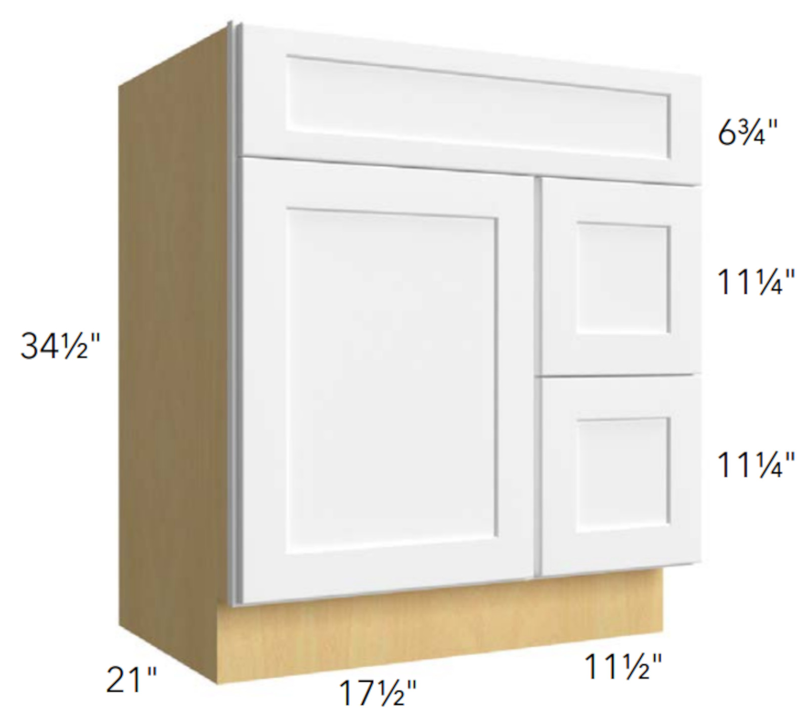 Fabuwood Desert Oak Vanity Sink Base Cabinet