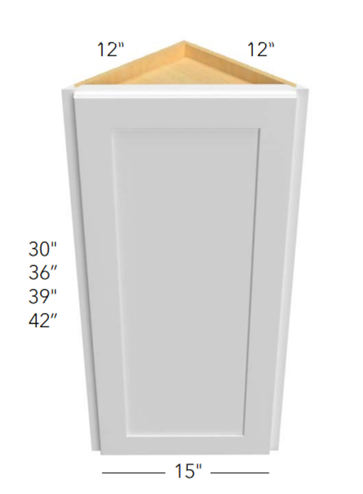 Fabuwood Desert Oak High Angle End Wall Cabinet