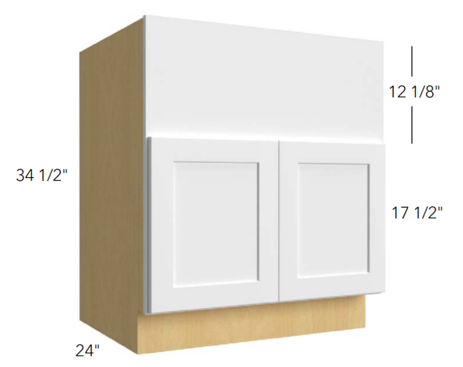 Fabuwood Desert Oak Farm Sink Base Cabinet