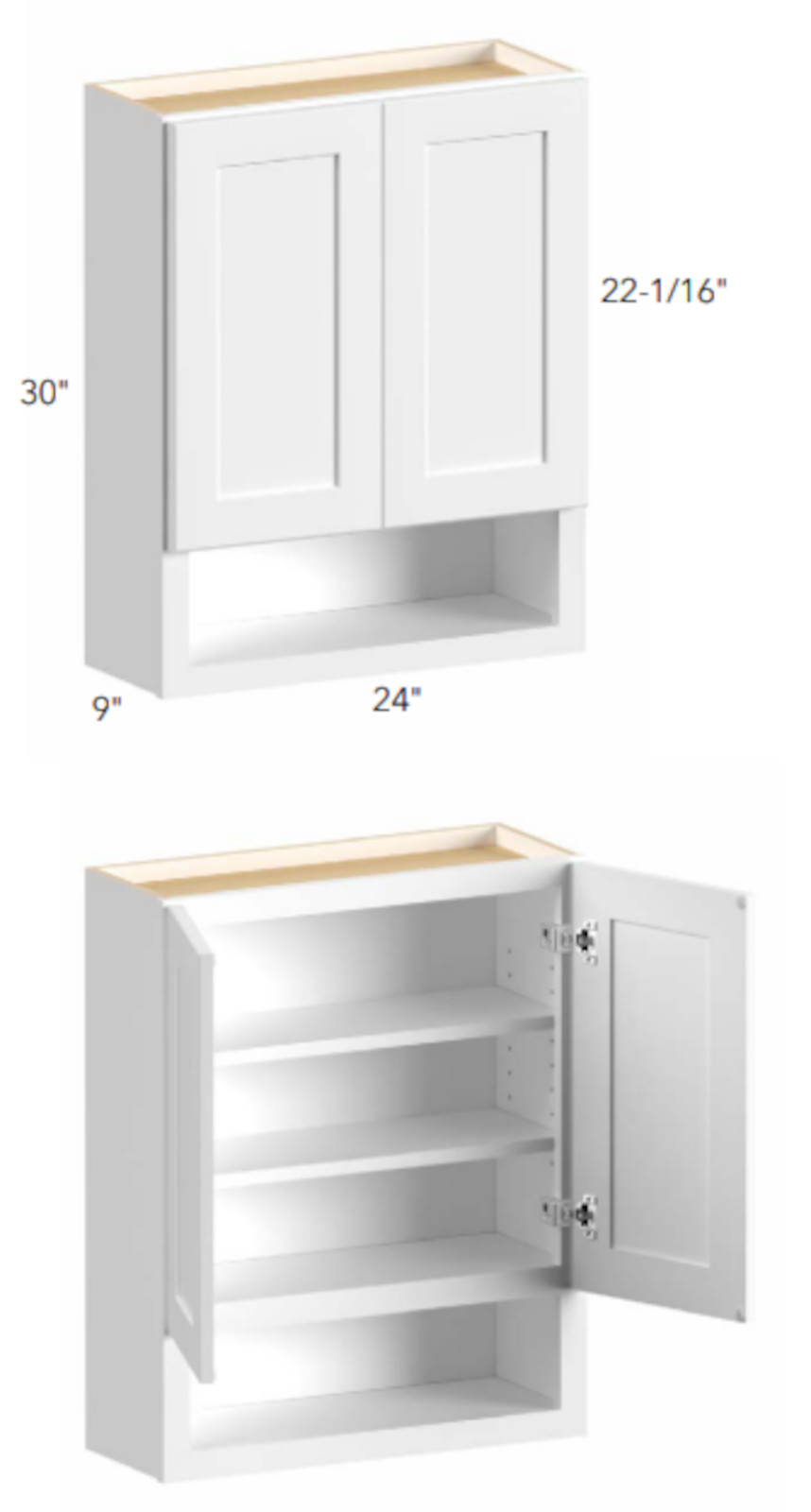 Fabuwood Desert Oak Wall Vanity Storage Cabinet