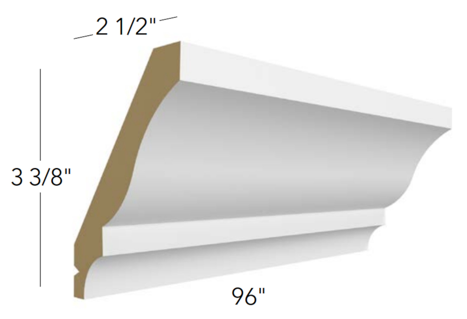 Fabuwood Galaxy Pitch Black Large Crown Molding