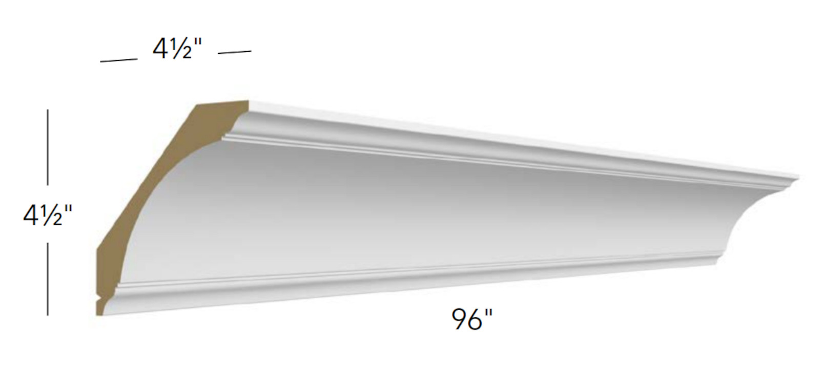 Fabuwood Galaxy Pitch Black Large Cove Crown Molding