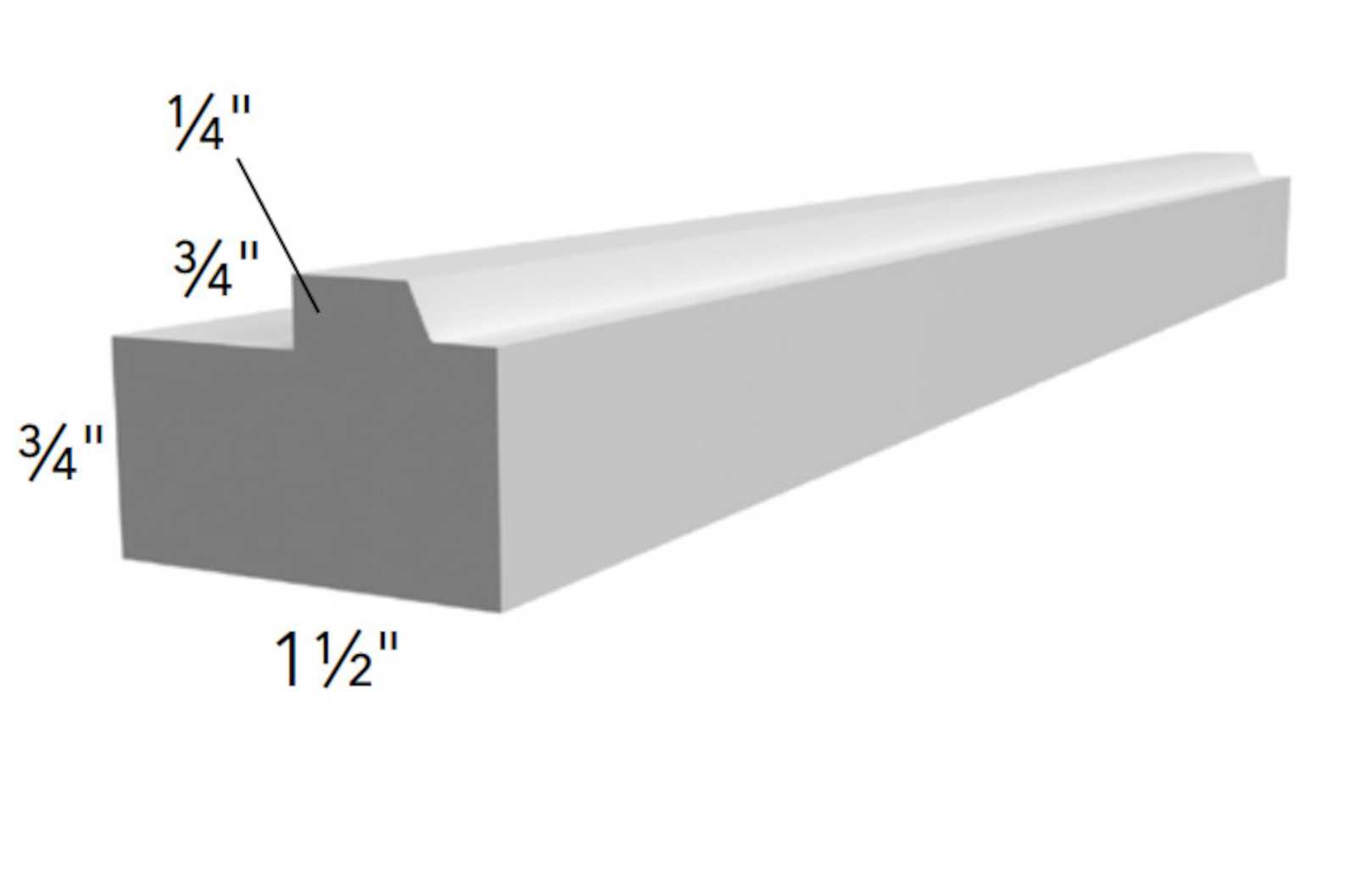 Fabuwood Galaxy Pitch Black Light Rail Molding